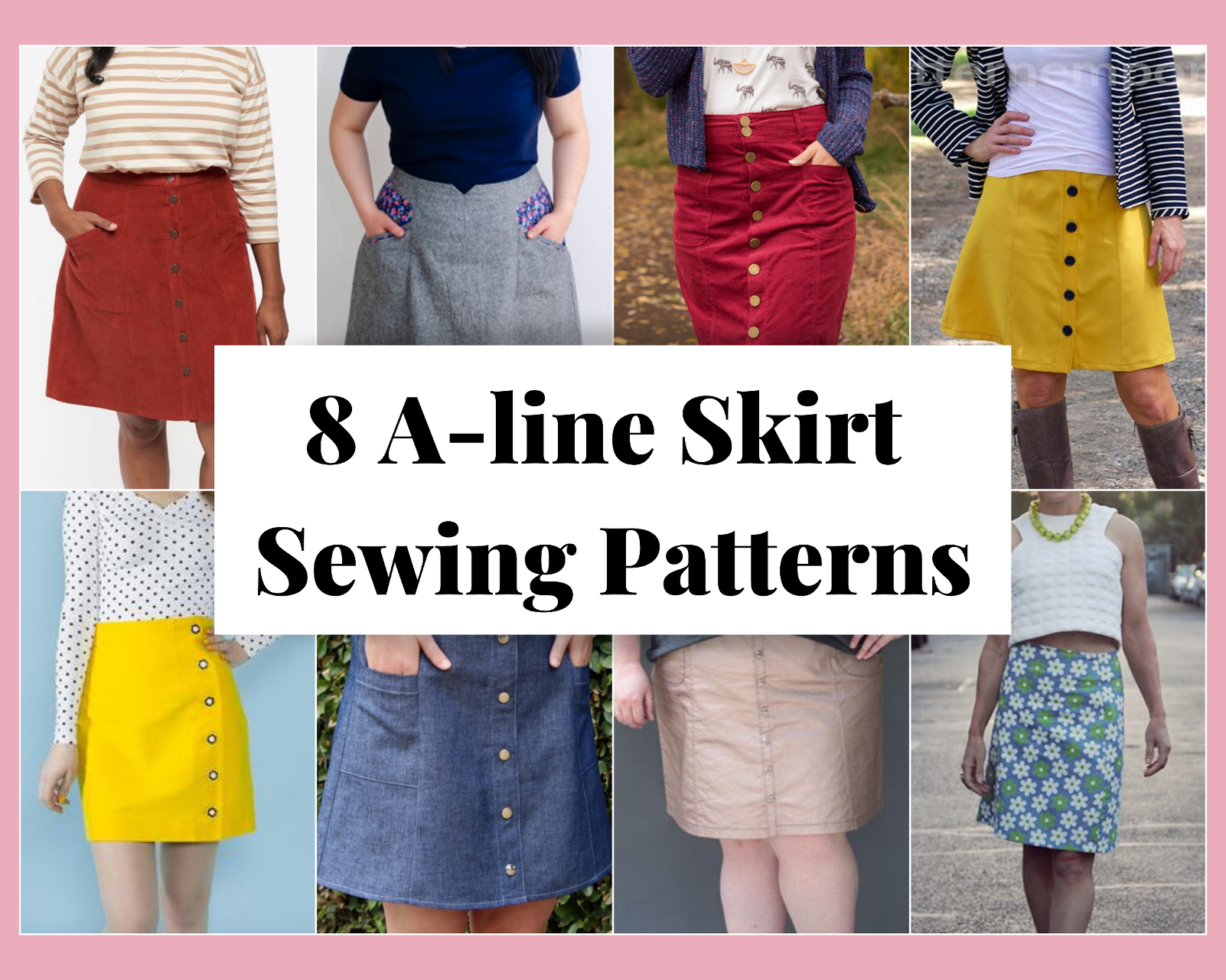 8 Aline Skirt Sewing Patterns You Need To Check Out  Gwenstella Made