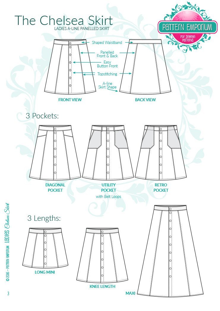 8 A-line Skirt Sewing Patterns You Need To Check Out — Gwenstella Made ...