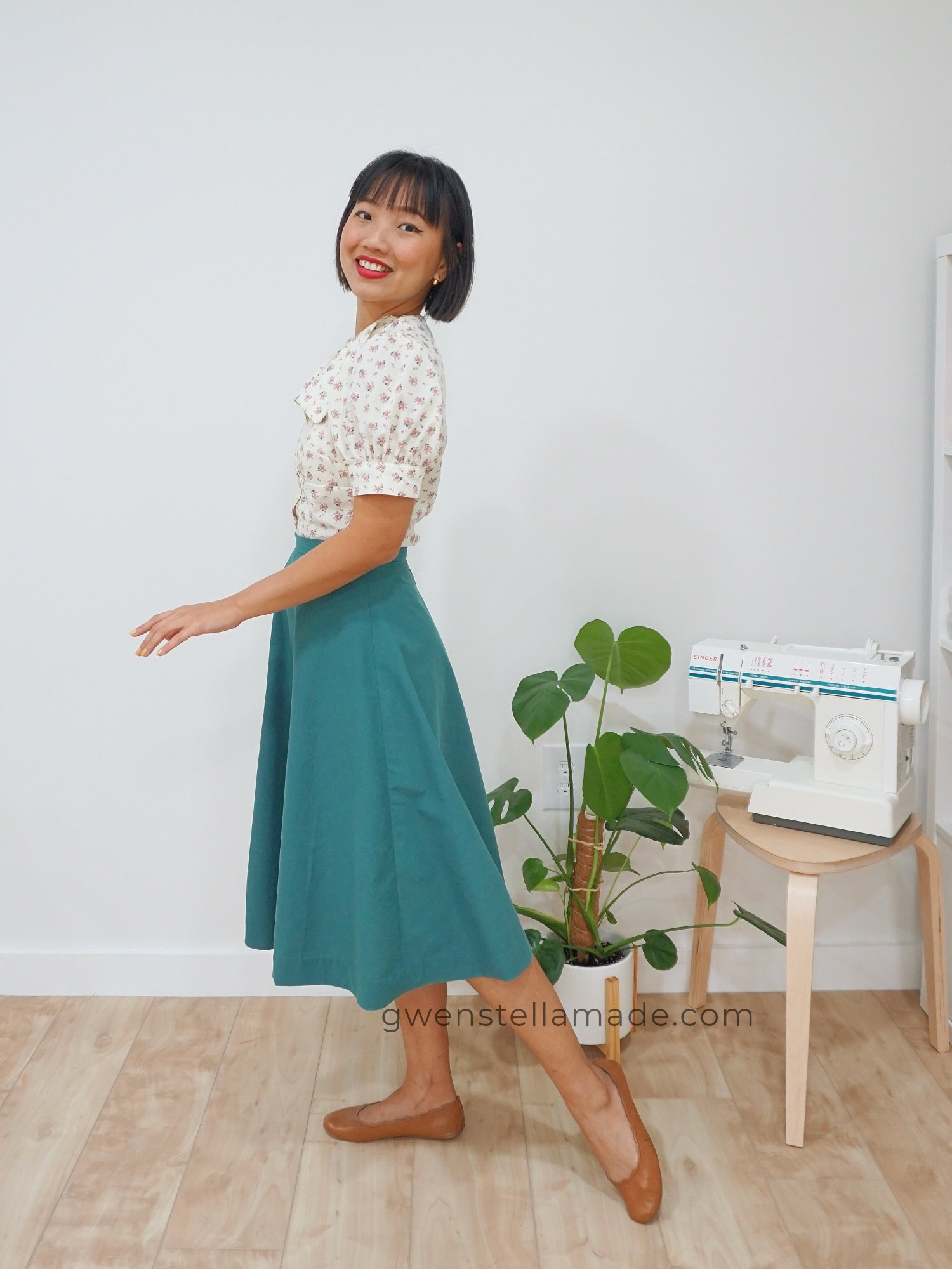 How to Draft and Sew a Half Circle Skirt (4 panels) — Gwenstella Made