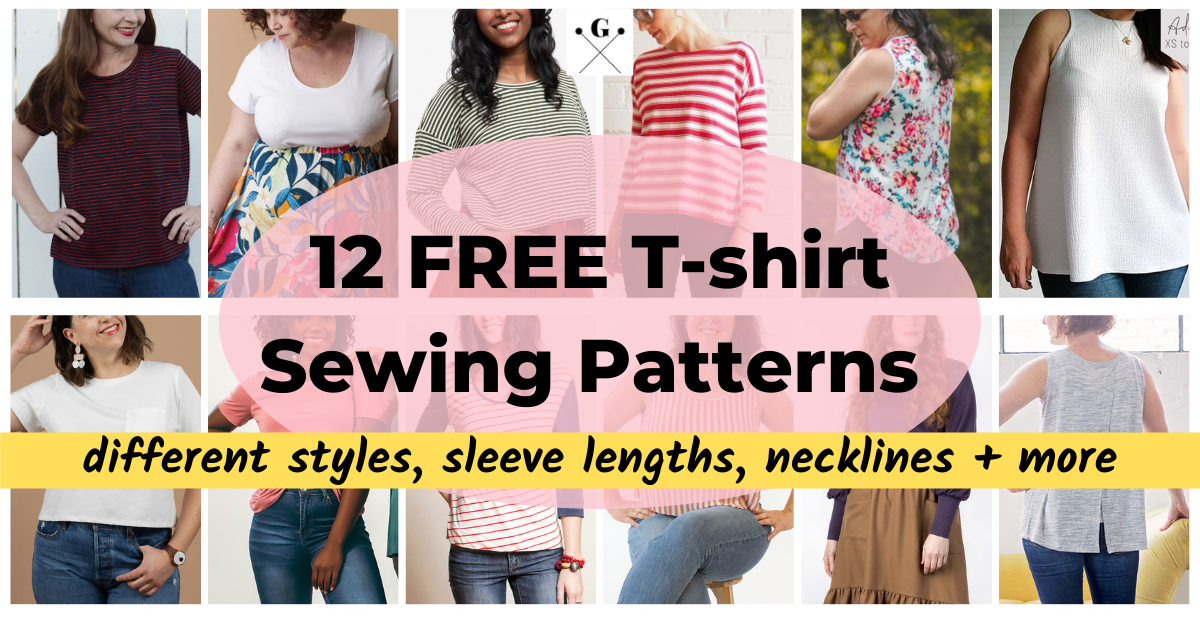 12 FREE T-shirt Sewing Patterns — Gwenstella Made