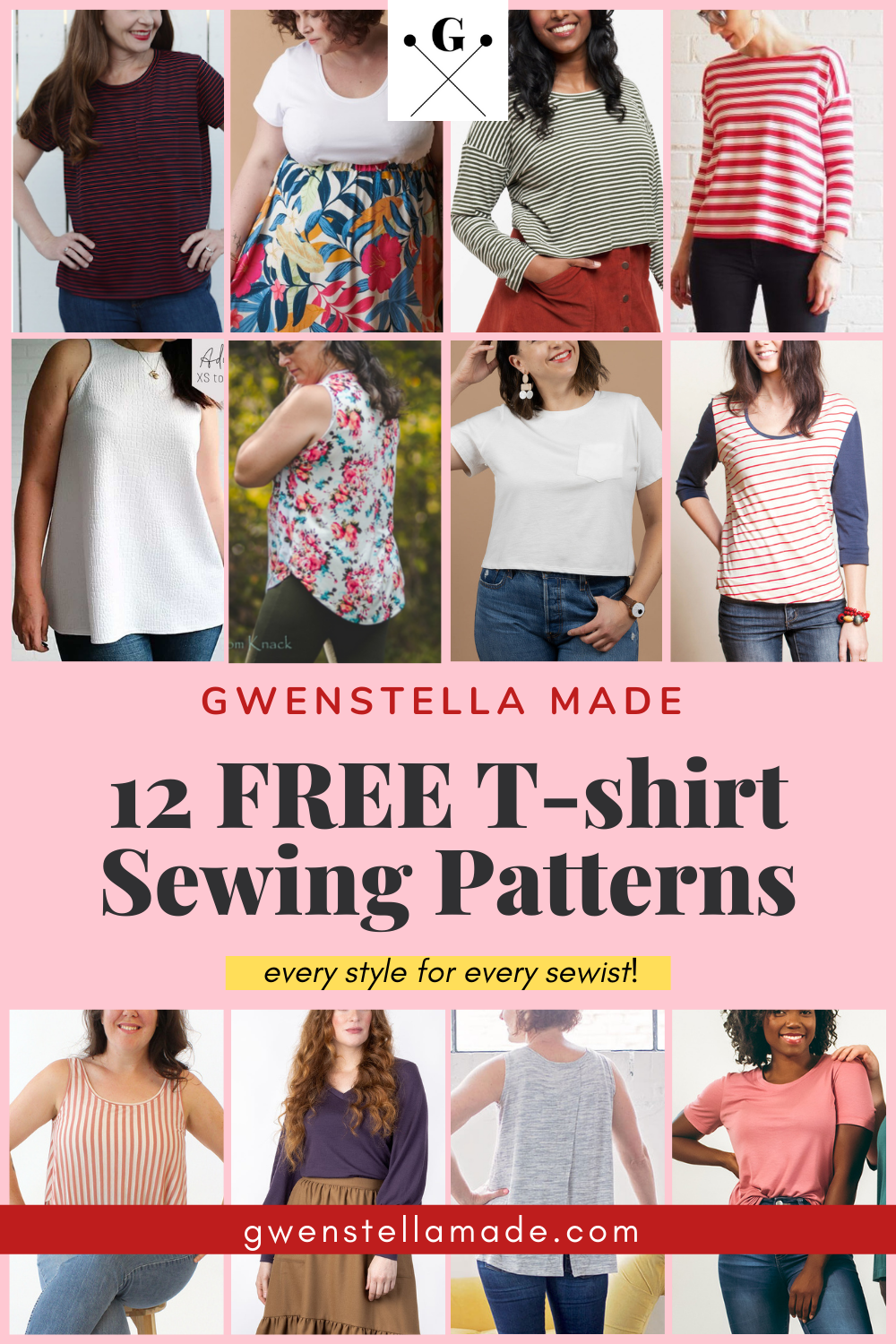 Doorzichtig hartstochtelijk Tweede leerjaar 12 FREE T-shirt Sewing Patterns — Gwenstella Made | sewing · DIY · style