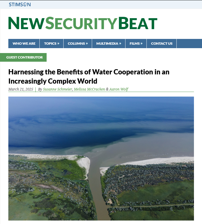 Harnessing the Benefits of Water Cooperation in an Increasingly Complex World