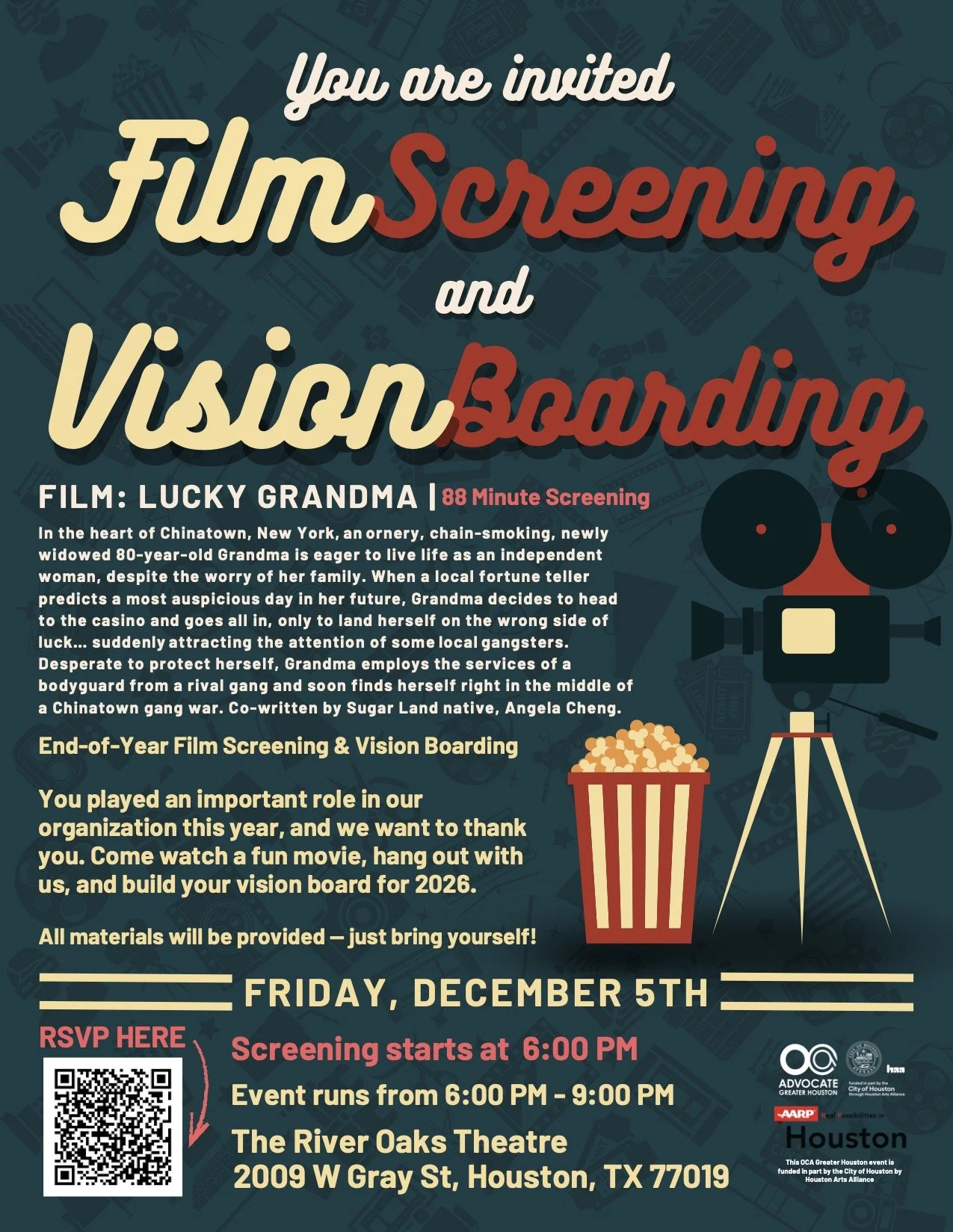 Film Screening ("Lucky Grandma") & Vision Boarding