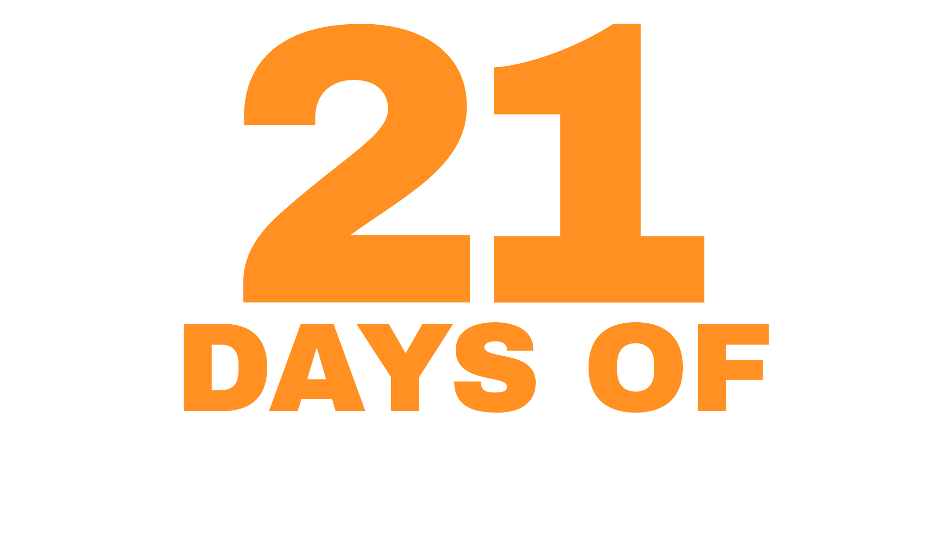 orange text saying 21 days of prayer and fasting