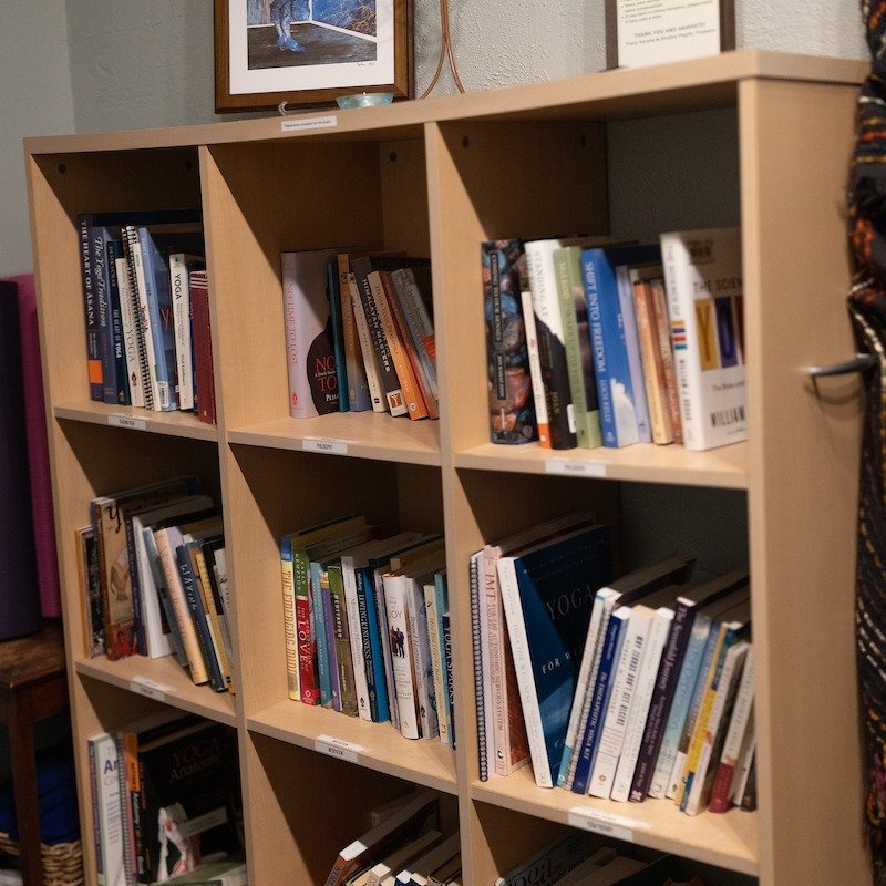 I heard it's Book Day today! So it only felt appropriate to post about this amazing ever-growing Yoga Book Library. From Yoga Philosophy, Nutrition, Inspirational Texts, &amp; MORE! Thank you to our &quot;librarians&quot; and generous donors over the