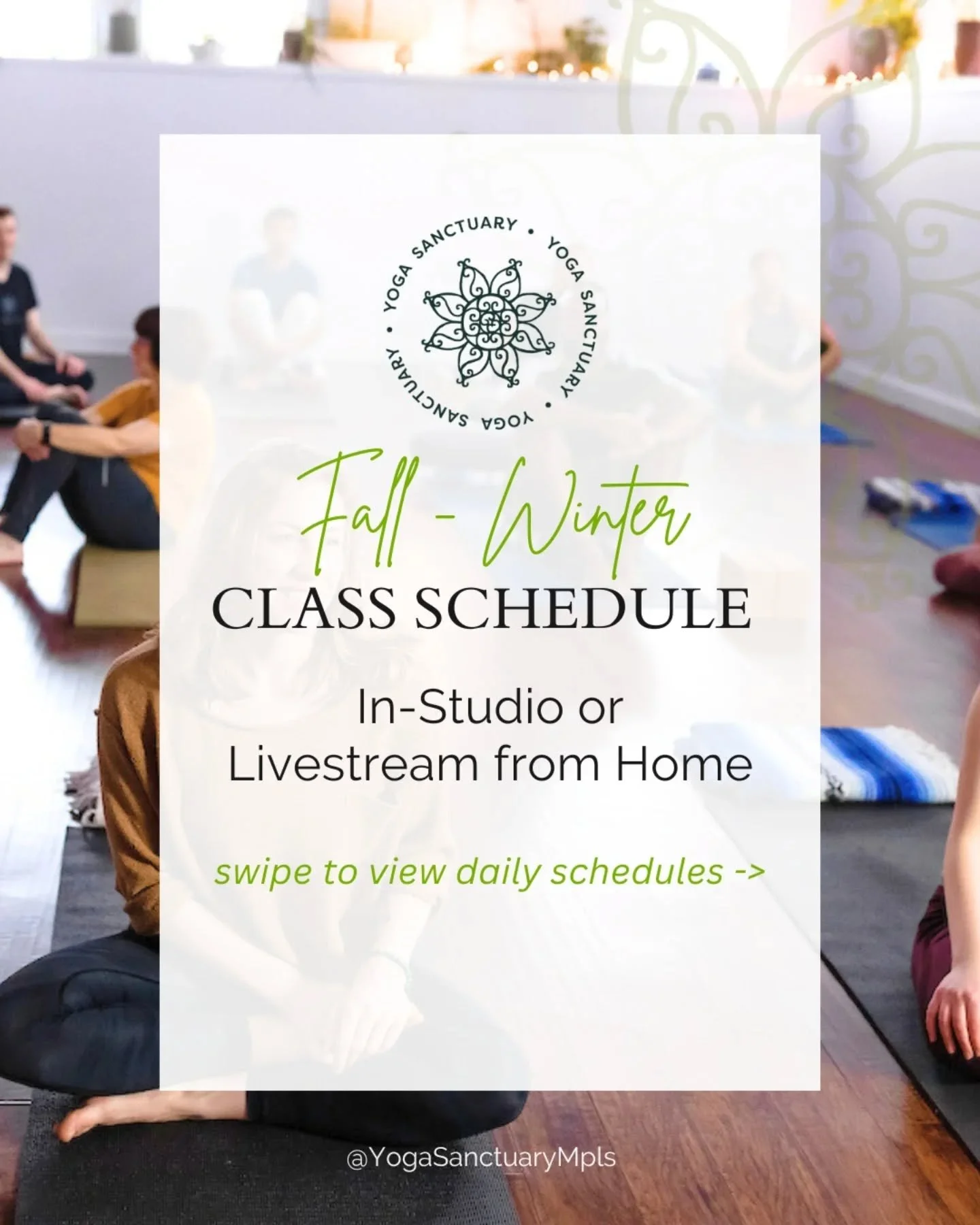 We've added a few new classes to the schedule! 👀

🗓️Mondays 4:15-5:15 Gentle Yoga &amp; Yoga Nidra w/ Julia Andrighetti 
🗓️Thursdays 5:15-6:15 Restorative Yoga &amp; Meditation w/ Krista Lindgren @sacredgroundwellness
🗓️ Saturdays 9:30-10:15 Viny