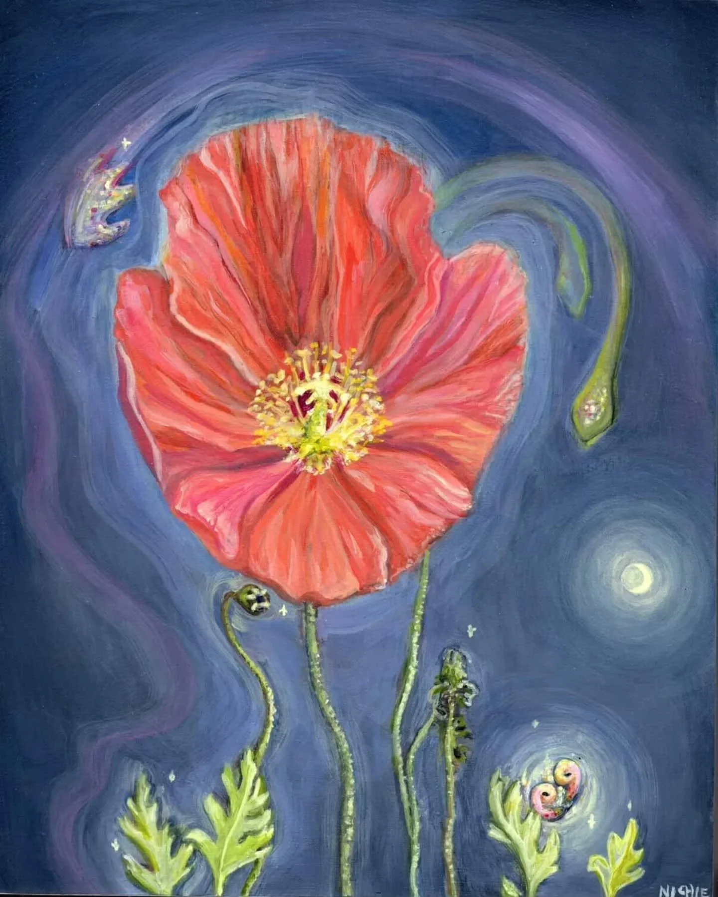 Our friend Nichelle recently joined us in hanging her beautiful art to feature in our studio lobby. She is inspired by our local ecology and magic and has a talent for making the natural world come to life on canvas. 

These pieces are also available