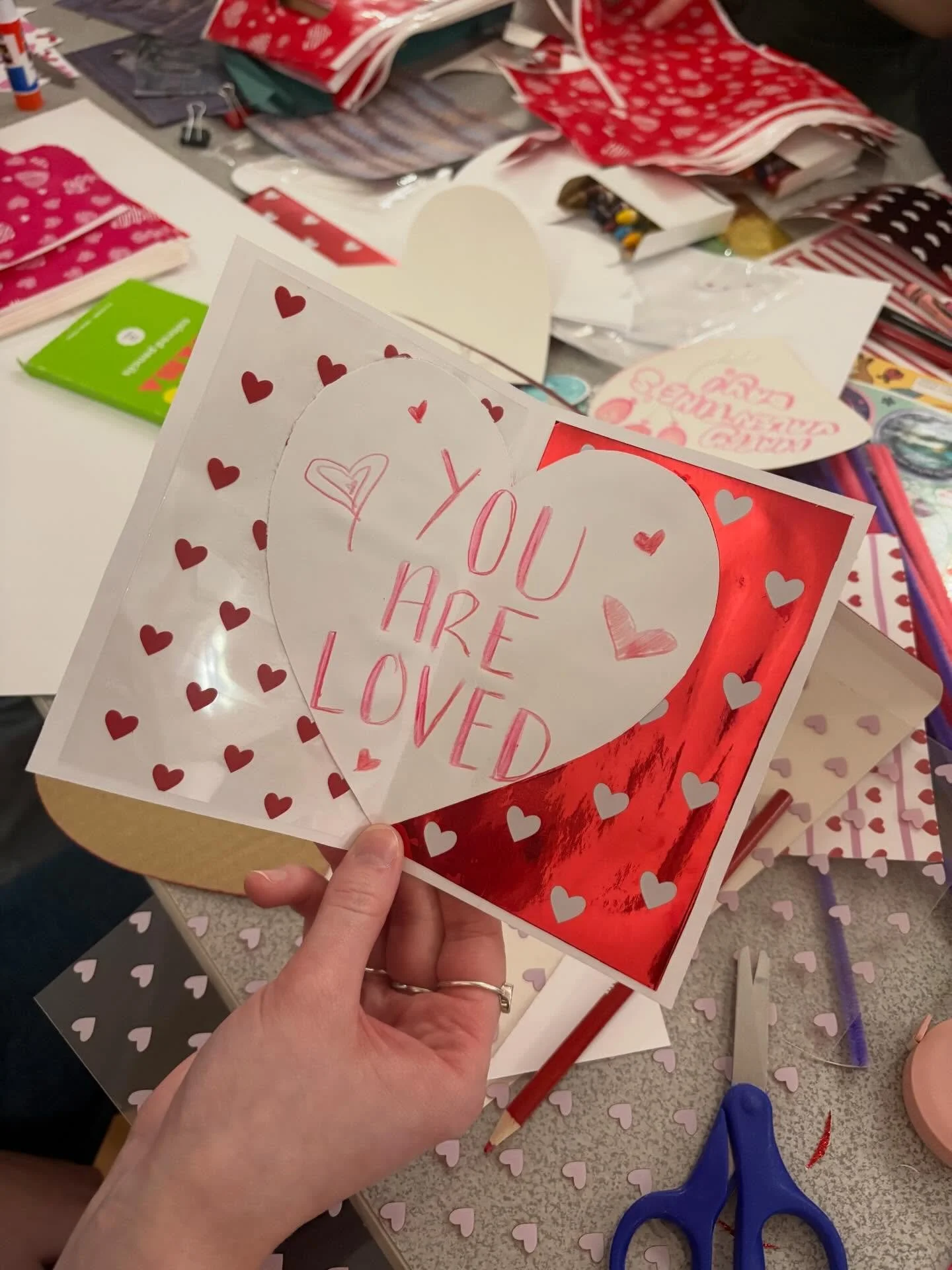 Our Community showed up with their hearts and hands to create Valentines for students who are sheltering in place and the teachers at Whittier Elementary School who are carrying a heavy load. 
💗
Over 180 children will receive a gift bag with a hand-