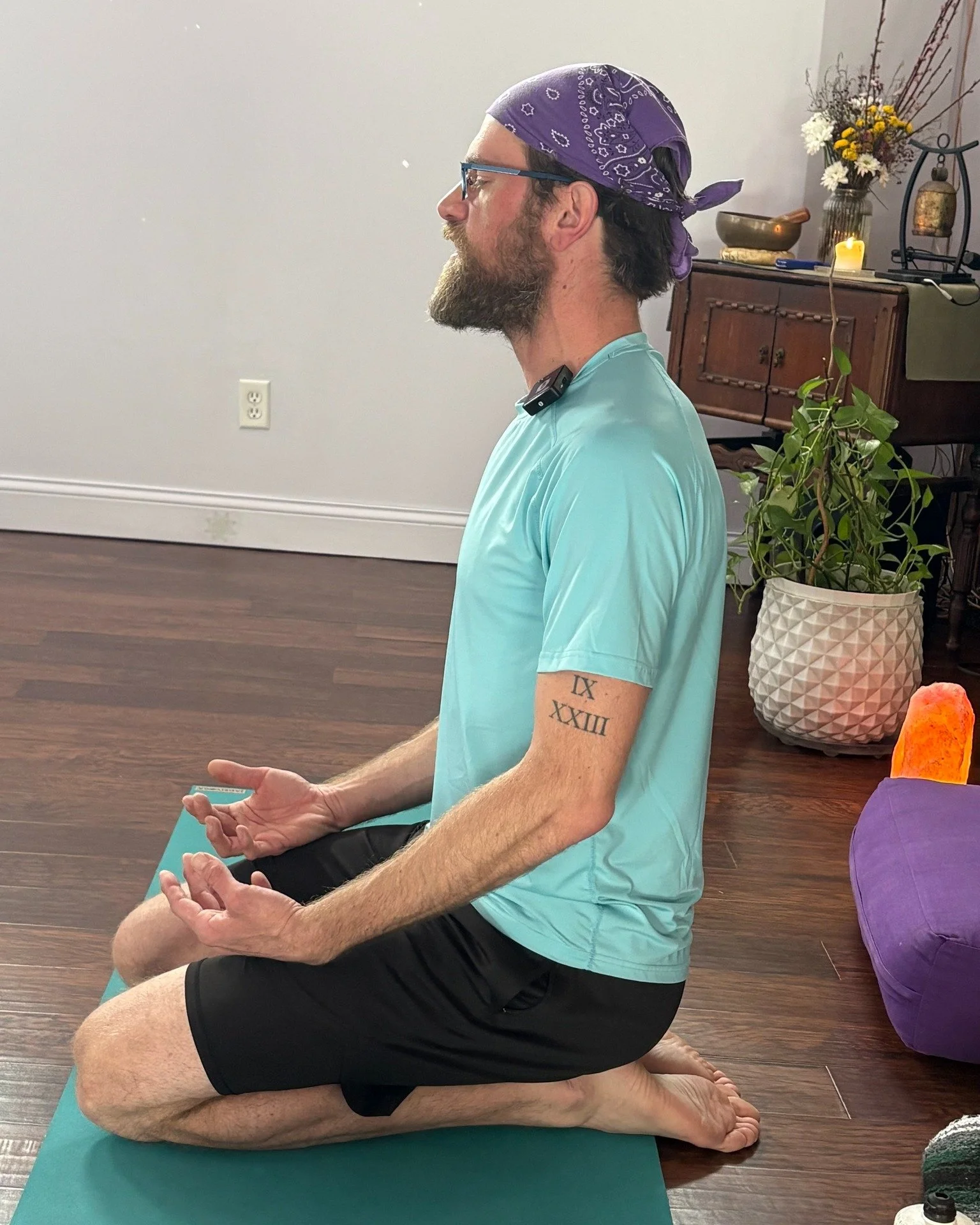 "So many men think that they can't do yoga because they aren't flexible, or because they think yoga is for women. When they are convinced to attend a class, they are met with a room filed with flexible women and a skinny dude with top knots bent