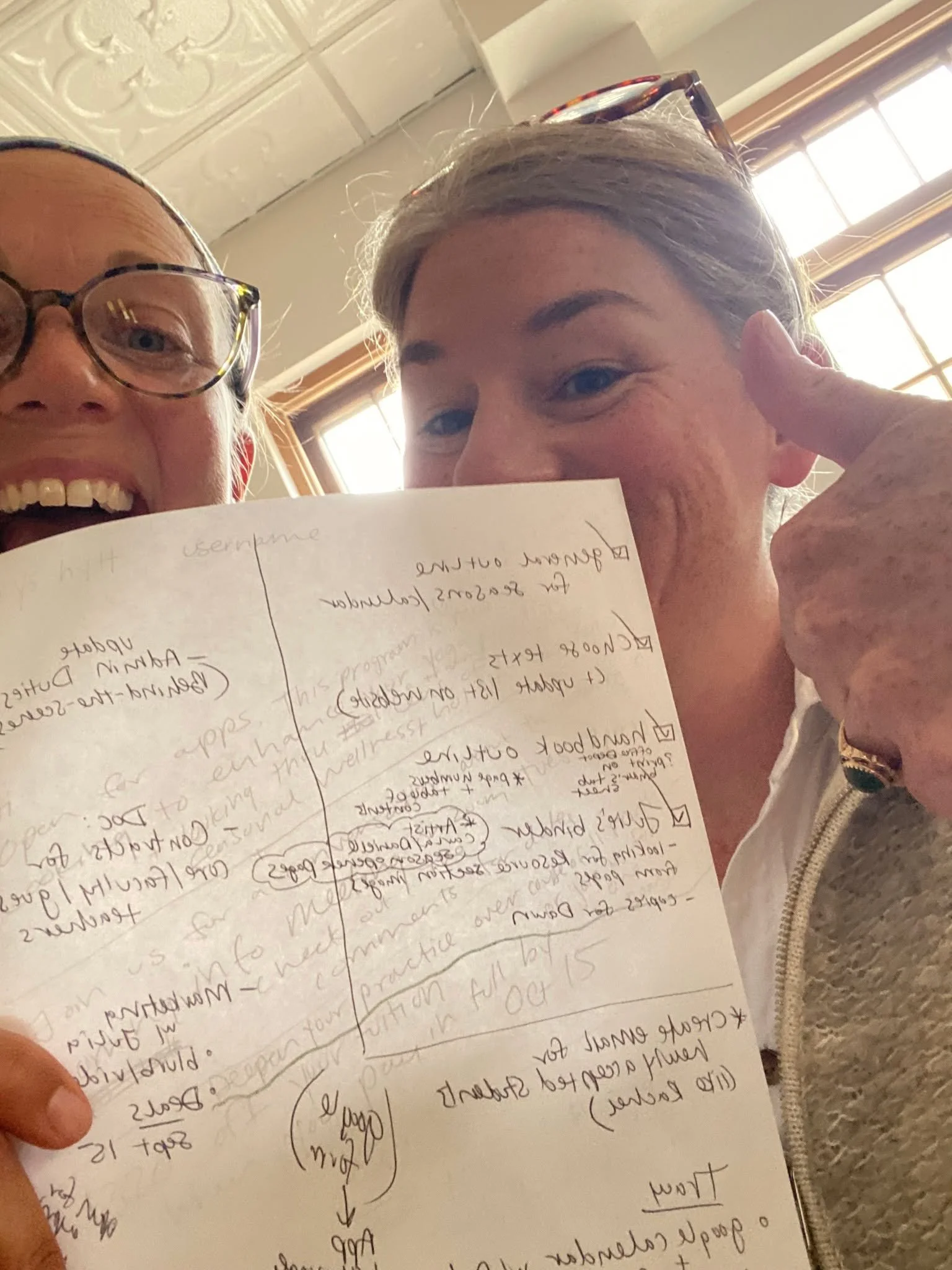 Courtney and Tracy and Laura are at it again! 
Planning, plotting, and preparing with full hearts, big plans, and lots of notes... another year of Enhanced yoga studies and our 320-hour Holistic Yoga Teacher Training! 

If you've completed your 200-h