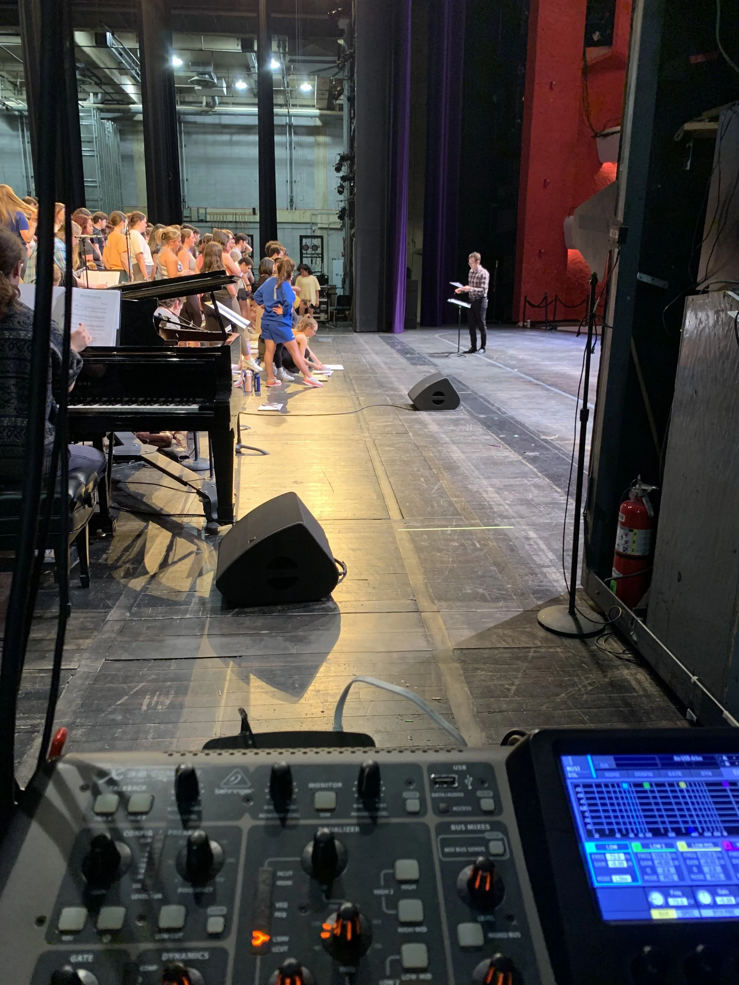 Running Monitors for the Singing Hoosiers at Indiana University Musical Arts Center