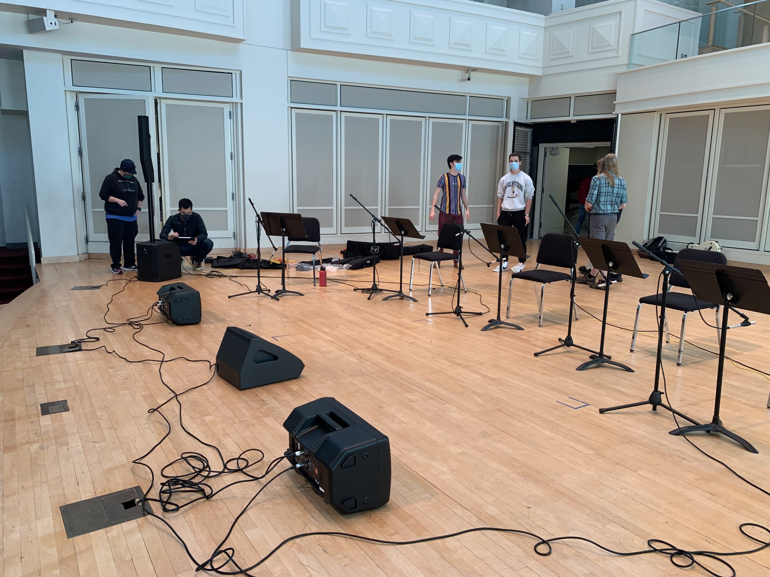 Monitor Setup for Indiana University Guitar Ensemble