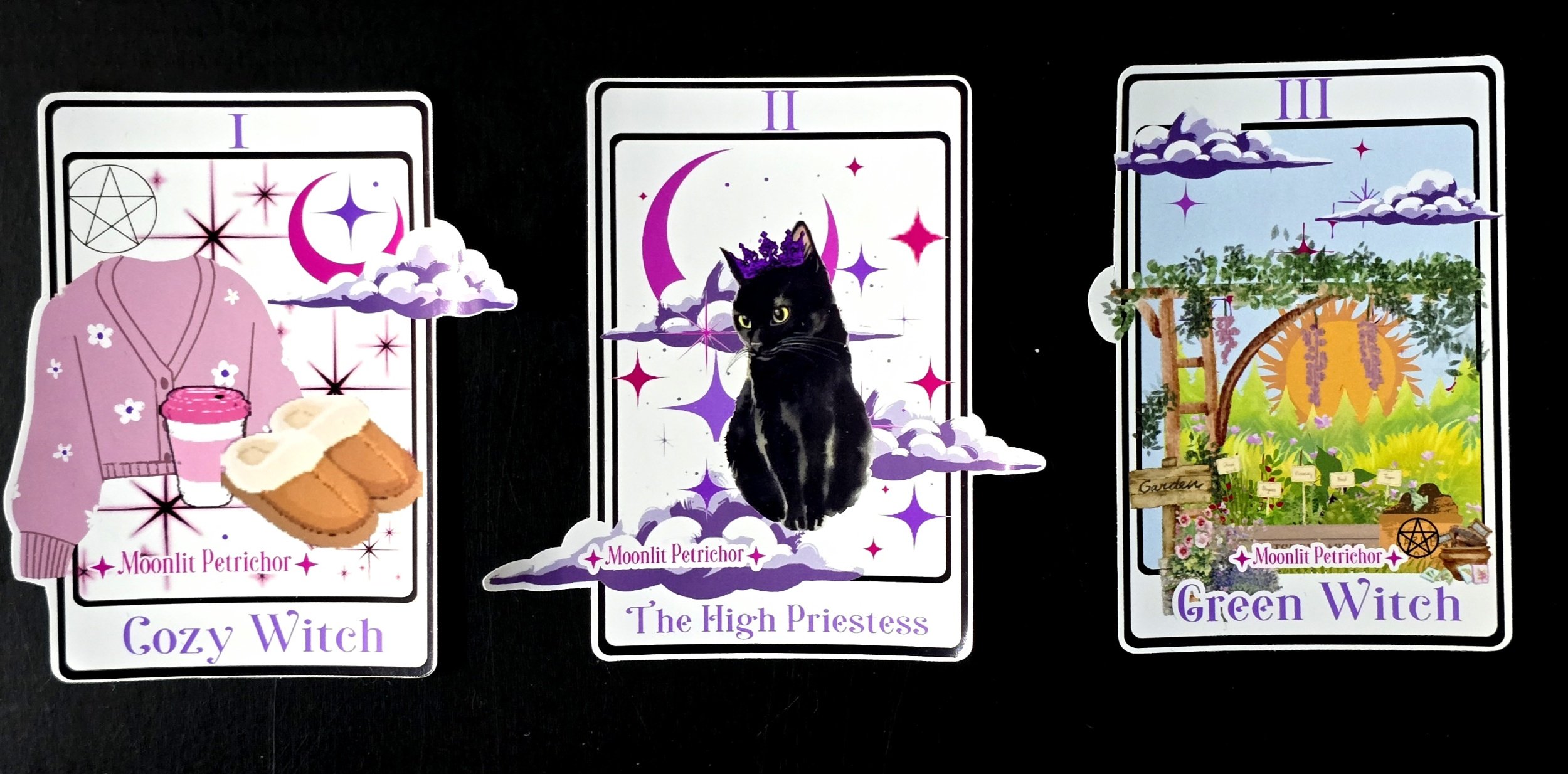 Moonlit Petrichor Tarot/Oracle stickers