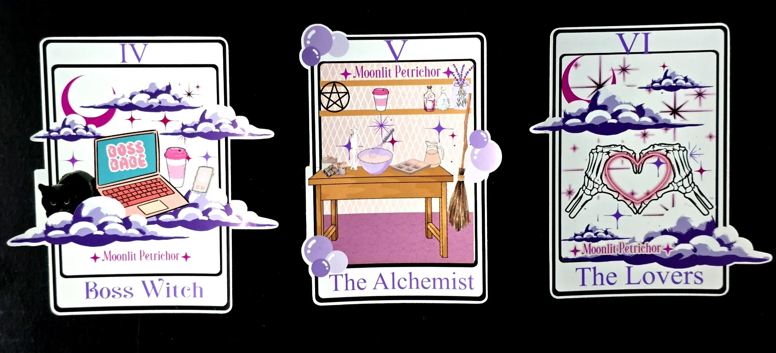 Moonlit Petrichor Tarot/Oracle stickers