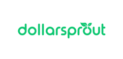 Dollarsprout logo with green text and leaf design