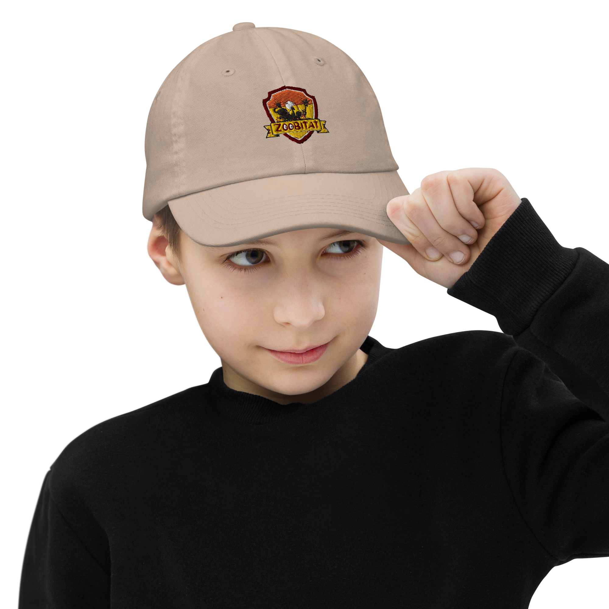 youth-baseball-cap-khaki-front-64cc9d8915d55.png
