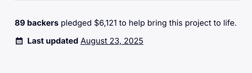 Fully funded Kickstarter!