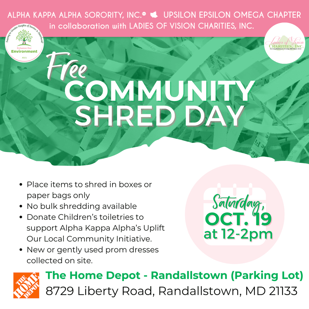 Free Community Shred Day — Alpha Kappa Alpha Sorority, Inc.® Upsilon ...