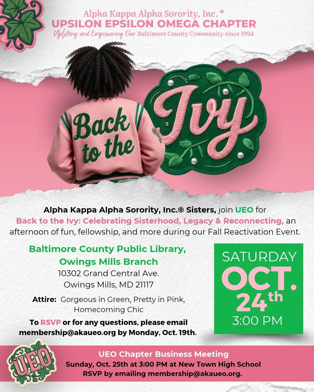 💚💗 Why UEO? 🤔

For us, it's the sisterhood, the service, the friendships and the opportunity to make a difference alongside amazing women!
There's something special about finding a chapter where you can connect, contribute, and continue your AKA j