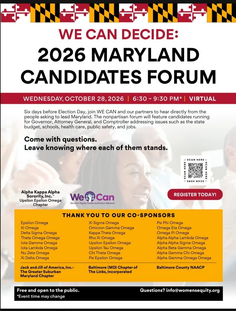 Join us tonight at 6:30 PM for the 2026 Maryland Candidates Forum. 
Registration is open! We encourage you to attend this virtual forum and be educated on the Gubernatorial, Attorney General, and Comptroller candidates. 

Here is the link to register