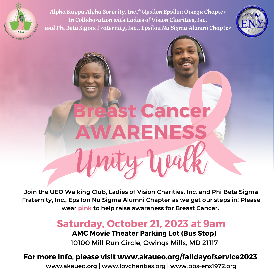UEO’s Day of Service: Breast Cancer Awareness Unity Walk — Alpha Kappa ...