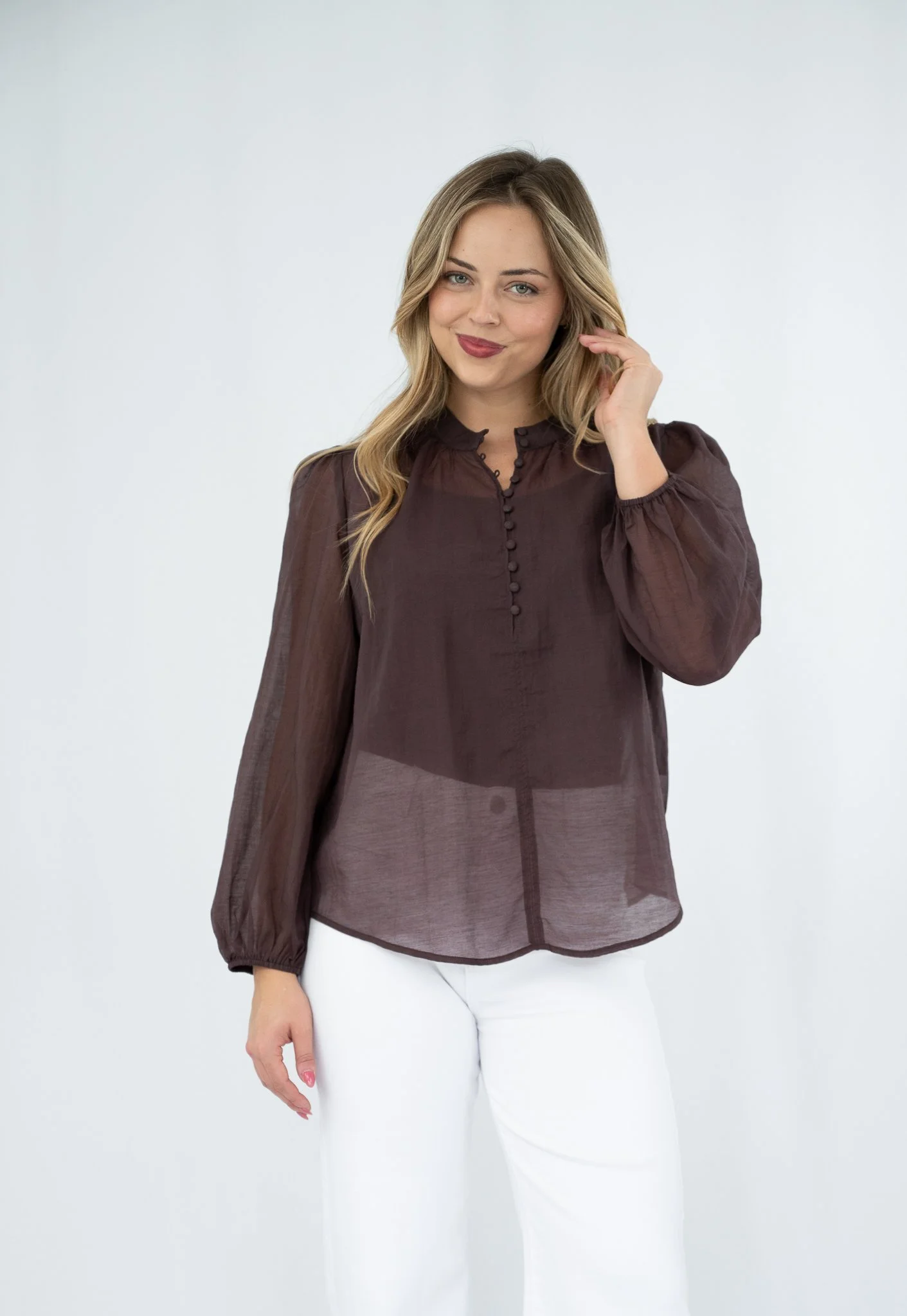 Code: T2071-1A | White & Chocolate | 8-18 | Viscose blend