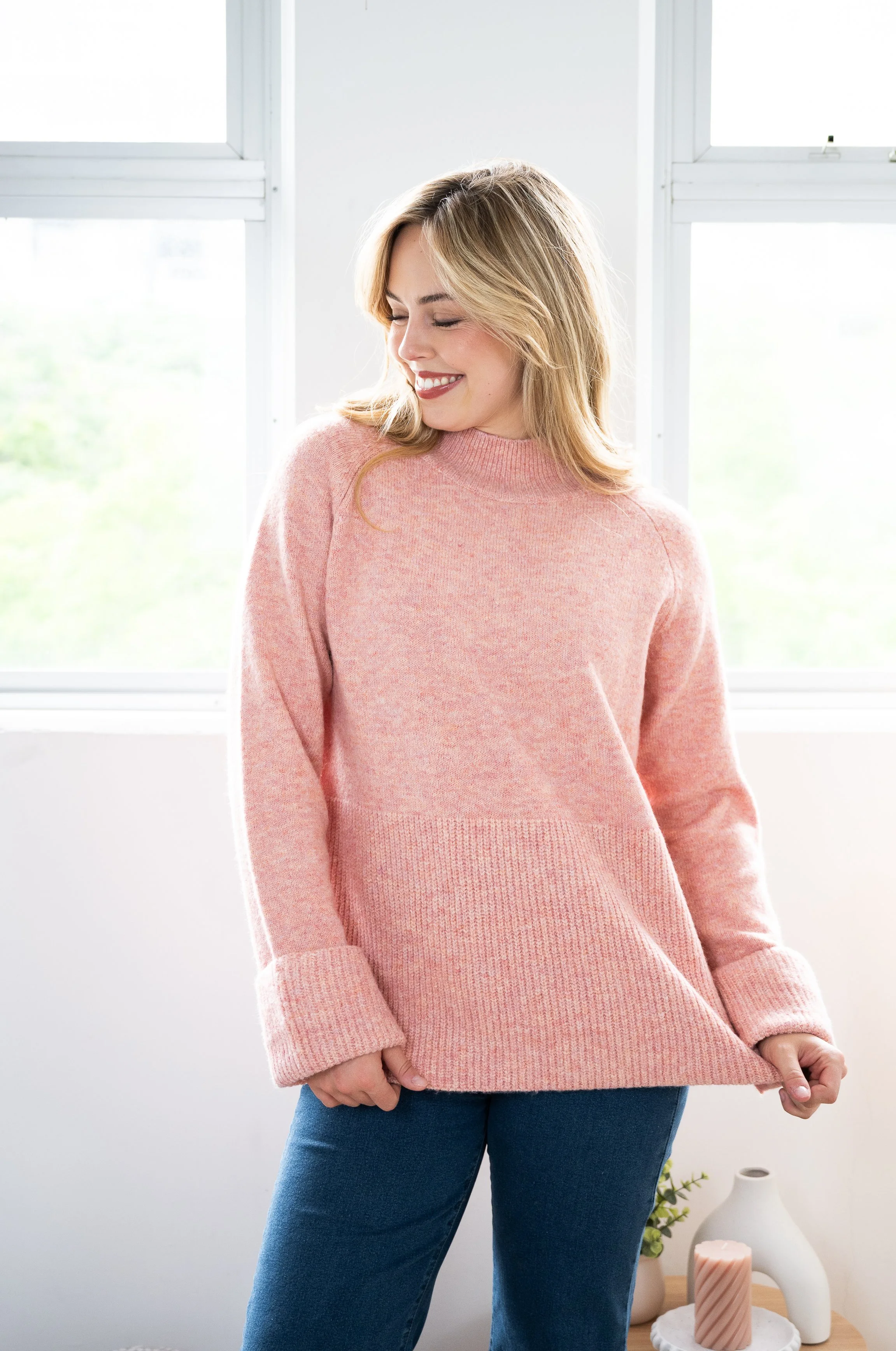 Code: K3428 | Rose, Grey & Taupe | S/M & L/XL | Wool blend
