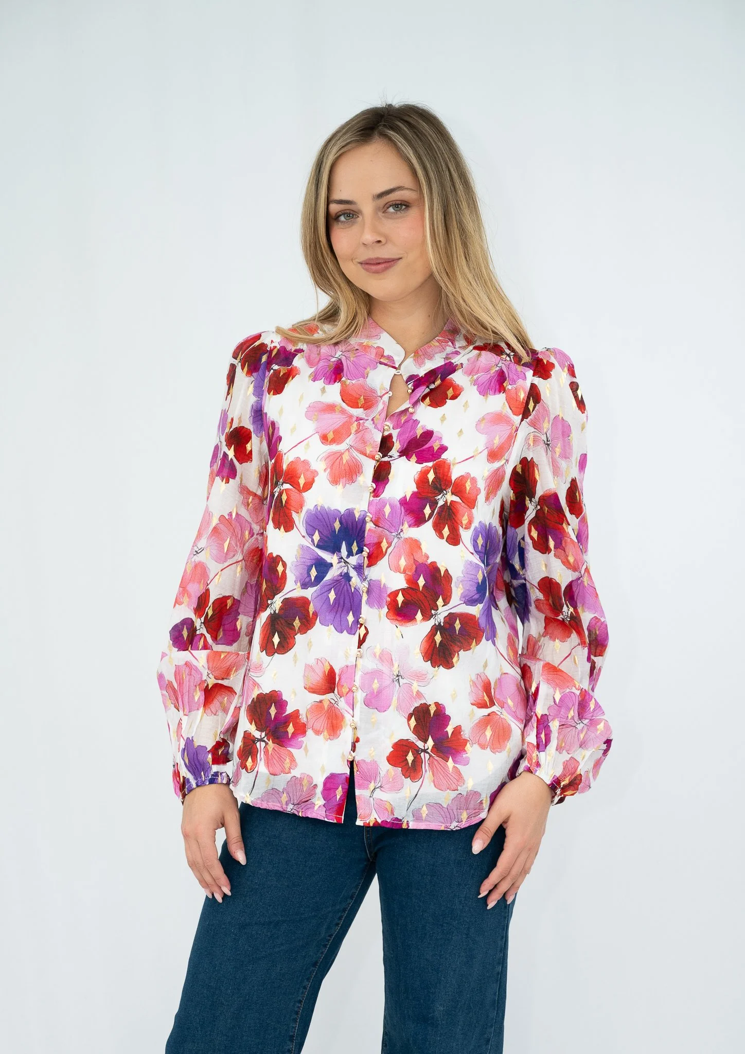 Code: T1839-1R | Red & Teal | 8-18 | Viscose blend 