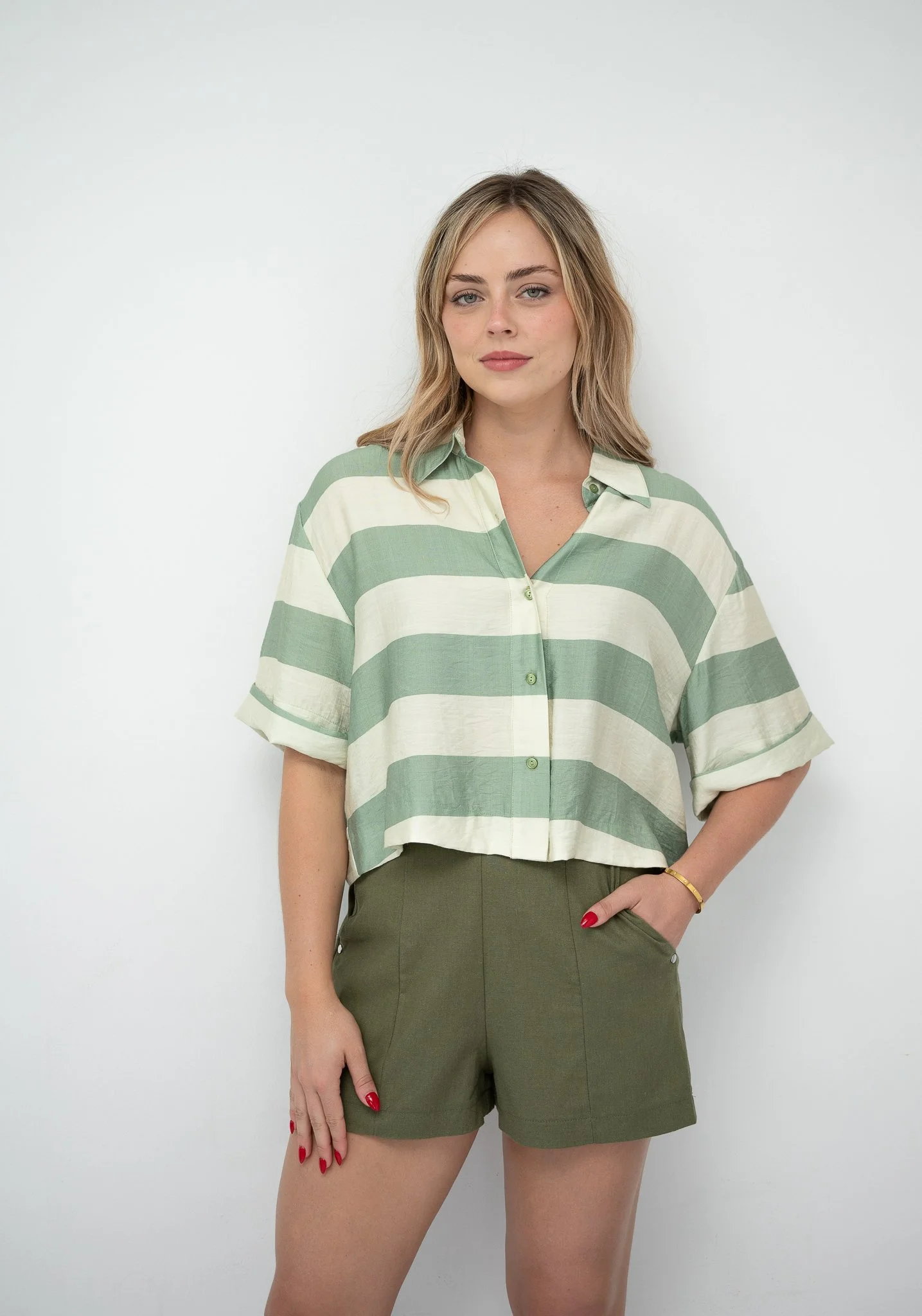 Code: T2031A | Pink & Sage | 8-18 | Viscose blend 