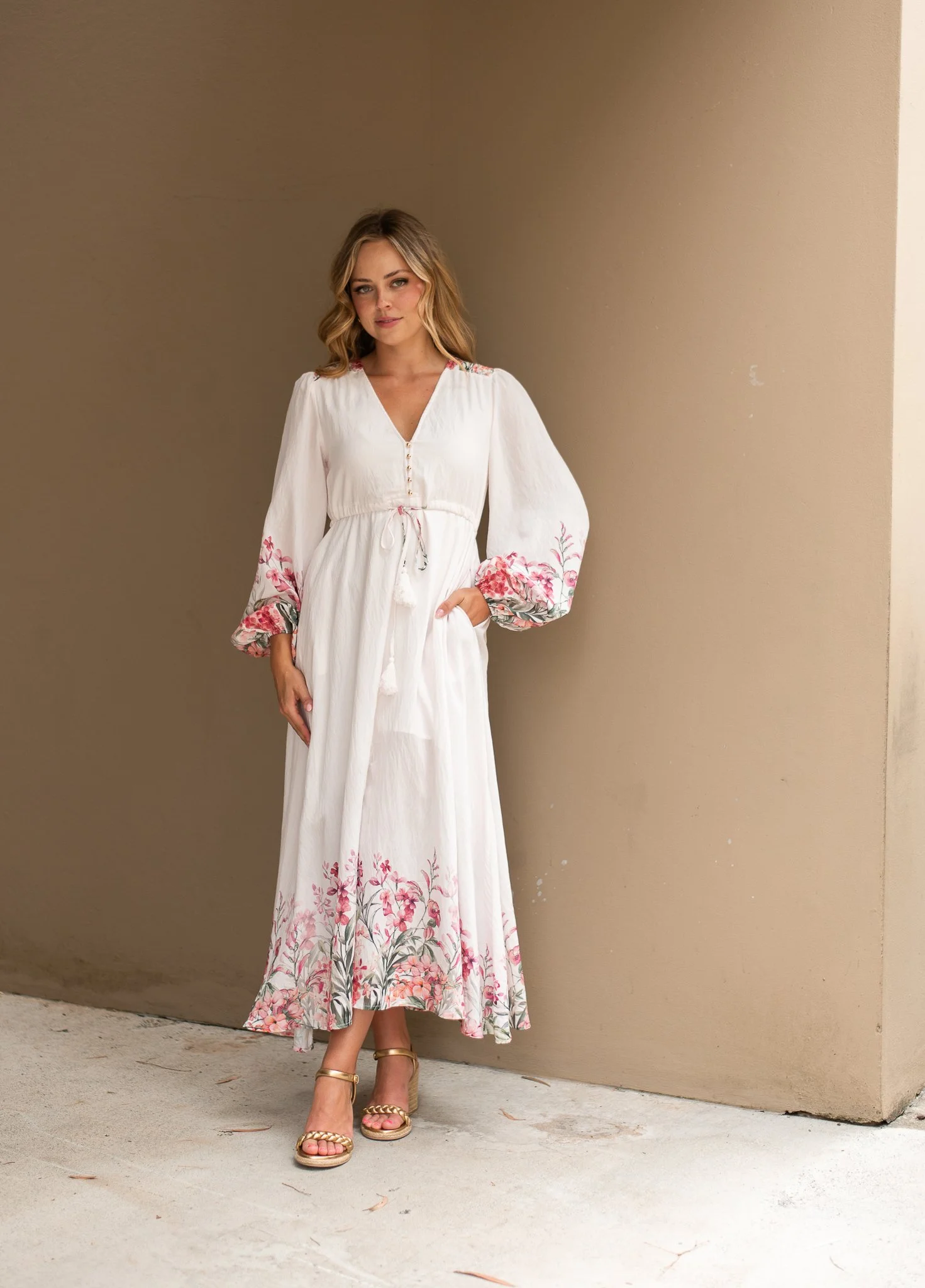 Code: D9203E | Pink & Olive | 8-18 | Viscose blend