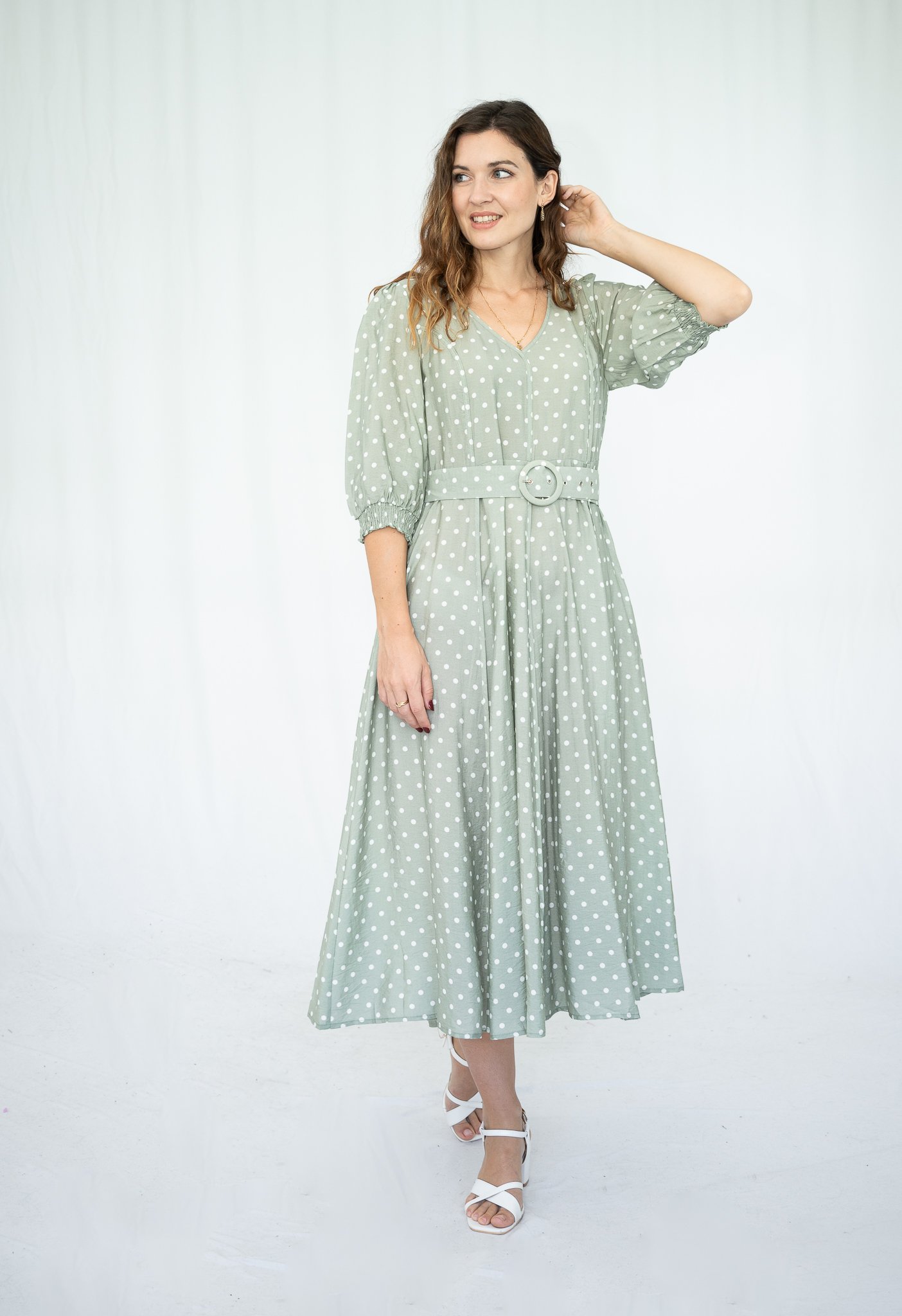 Code: D9201-1 | Sage & Chocolate | 8-18 | Viscose blend | 