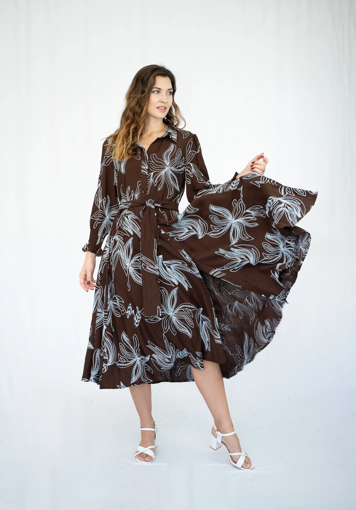 Code: D9212-8 | Pink & Brown | 8-18 | Viscose blend | 