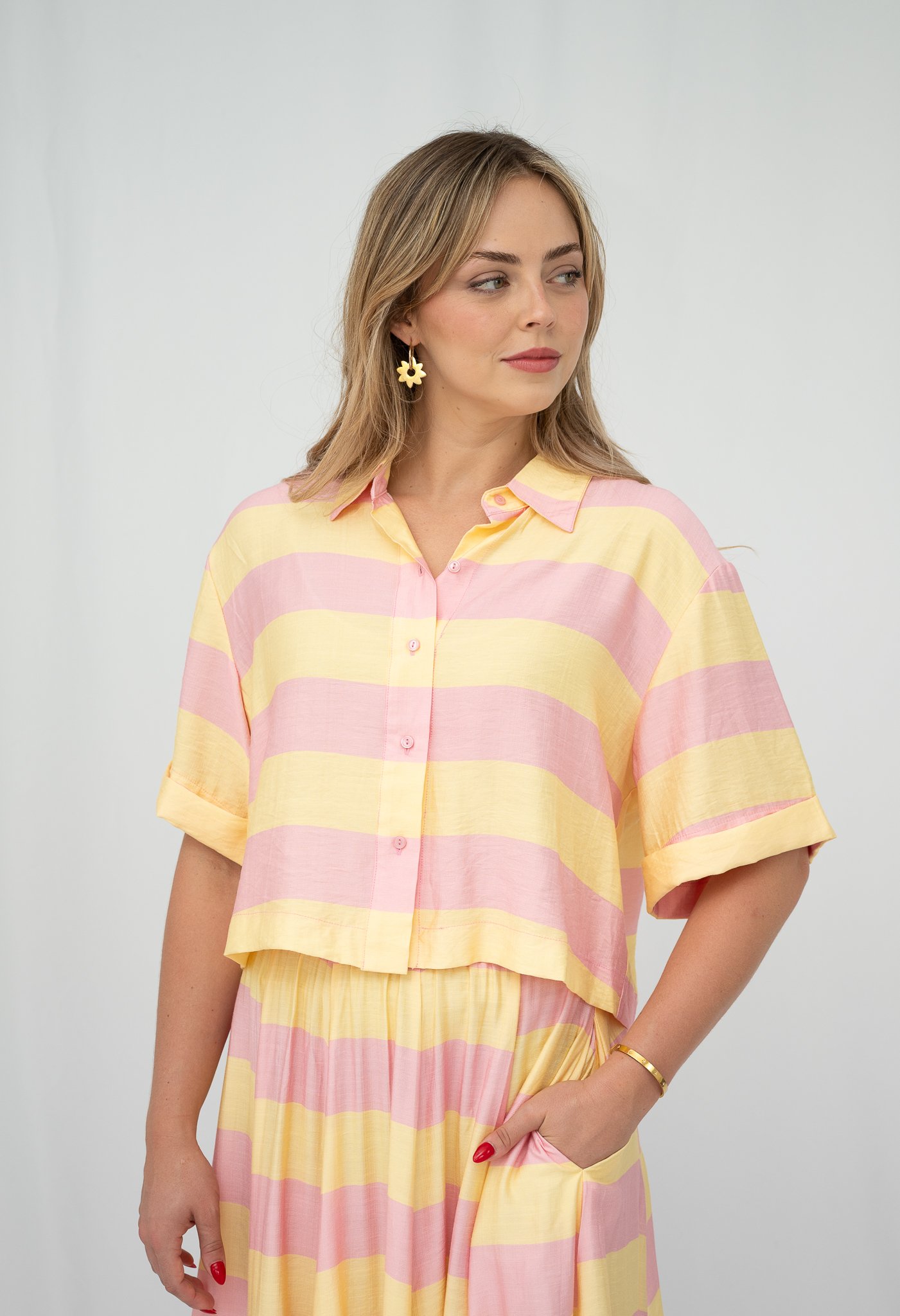 Code: T2031A | Pink & Sage | 8-18 | Viscose blend 