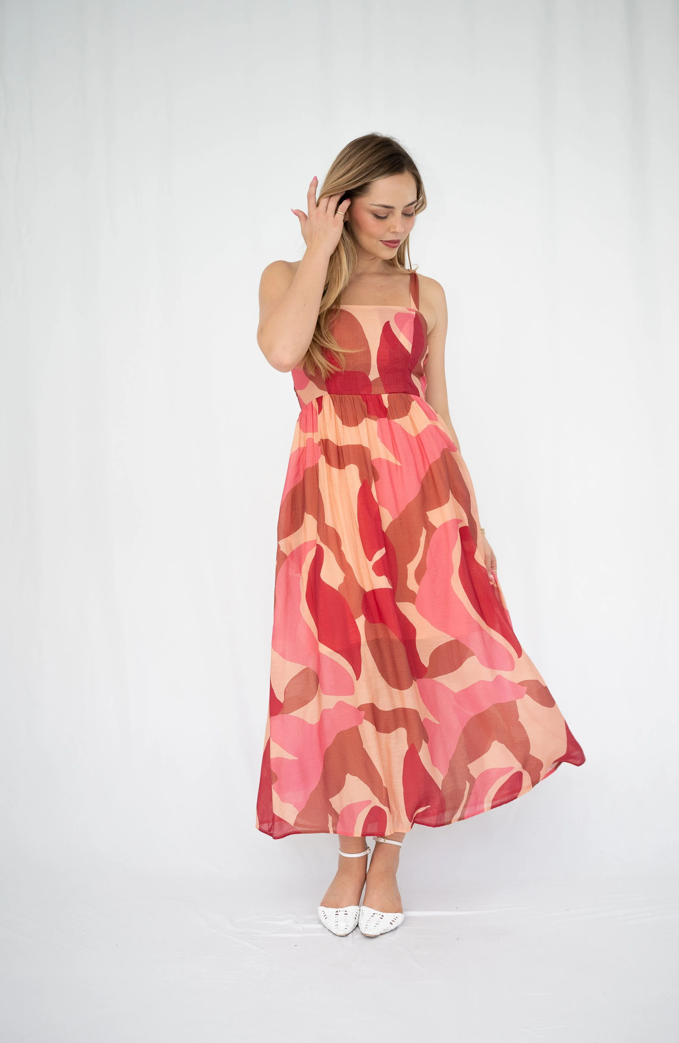 Code: D8876-6 | Pink | EXCLUSIVE PRINT | 8-18 | Viscose blend