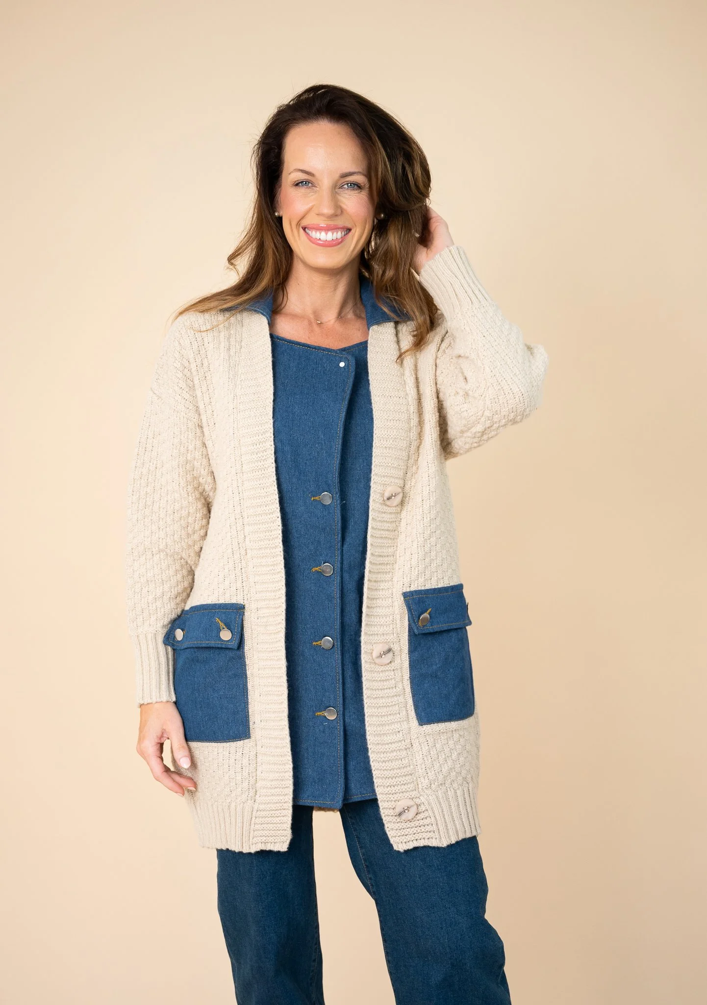 Code: K3489 | Natural & Chocolate | S/M & L/XL | Wool blend 