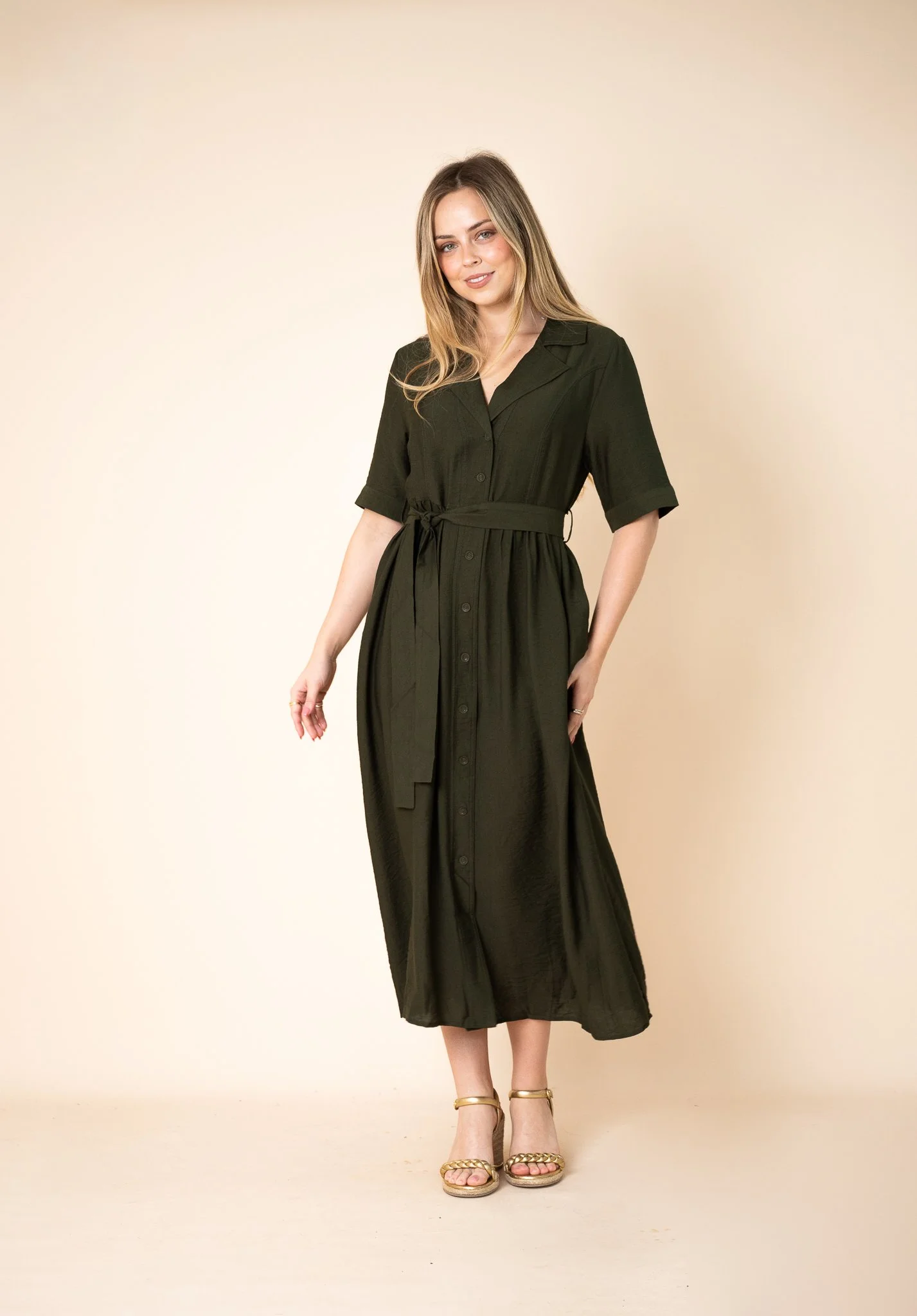 Code: D9301 | Red, Black, Olive | 8-20 | Viscose blend | 