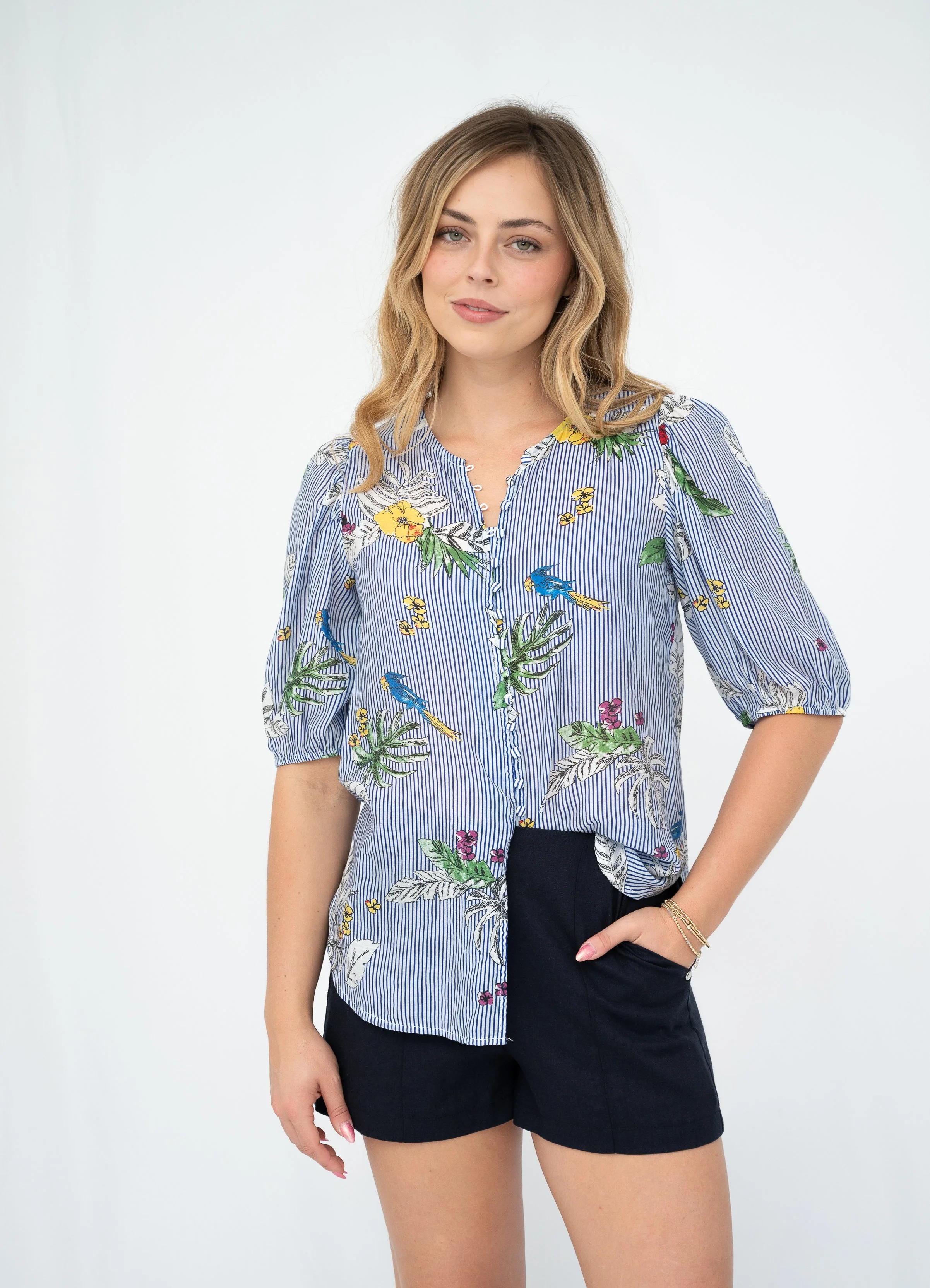 Code: T2061A | Red & Navy | 8-18 | Viscose blend