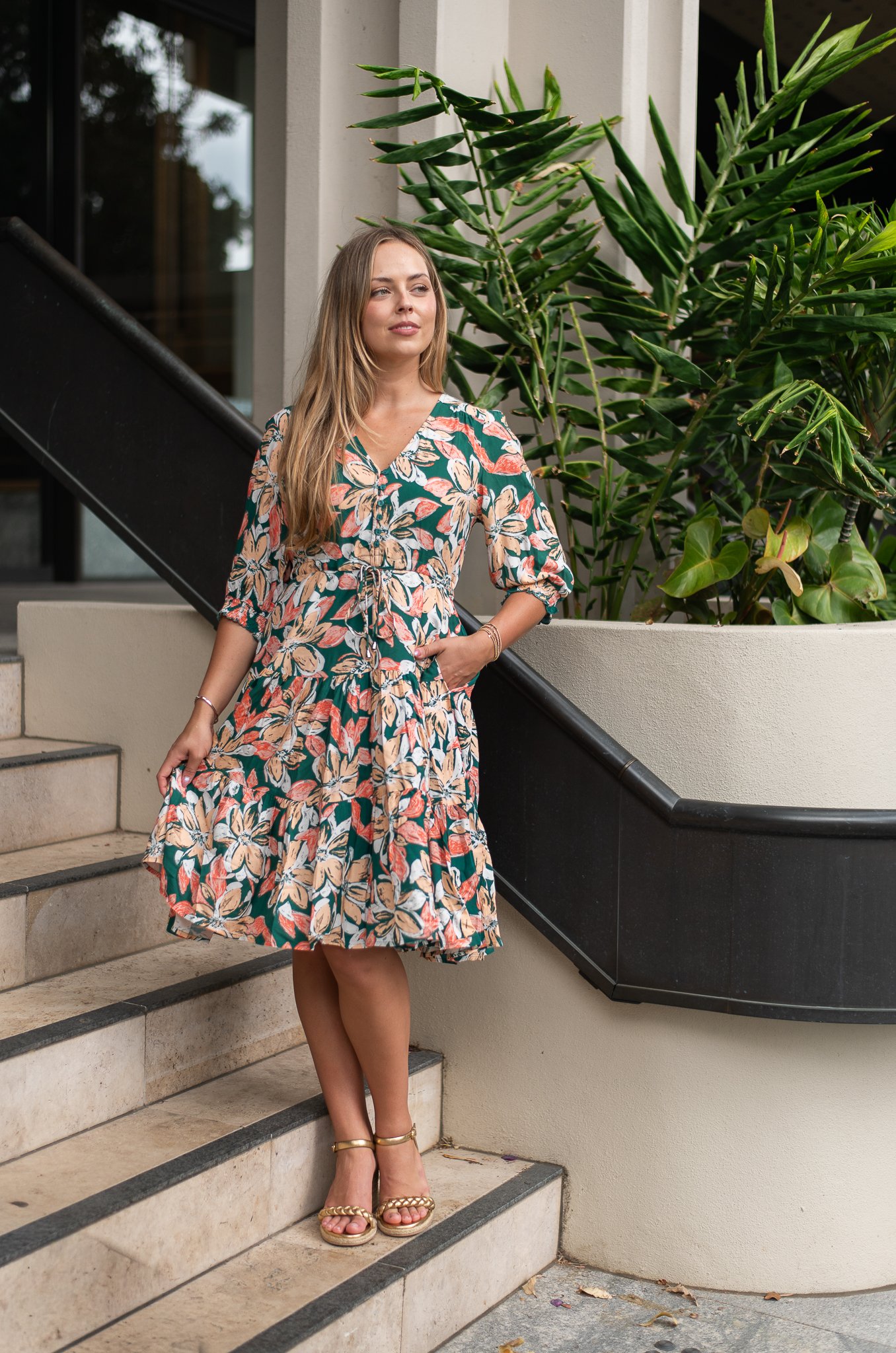 Code: D8634-4AK | Chocolate & Forest Green | 8-18 | 100% Viscose | COMING SOON