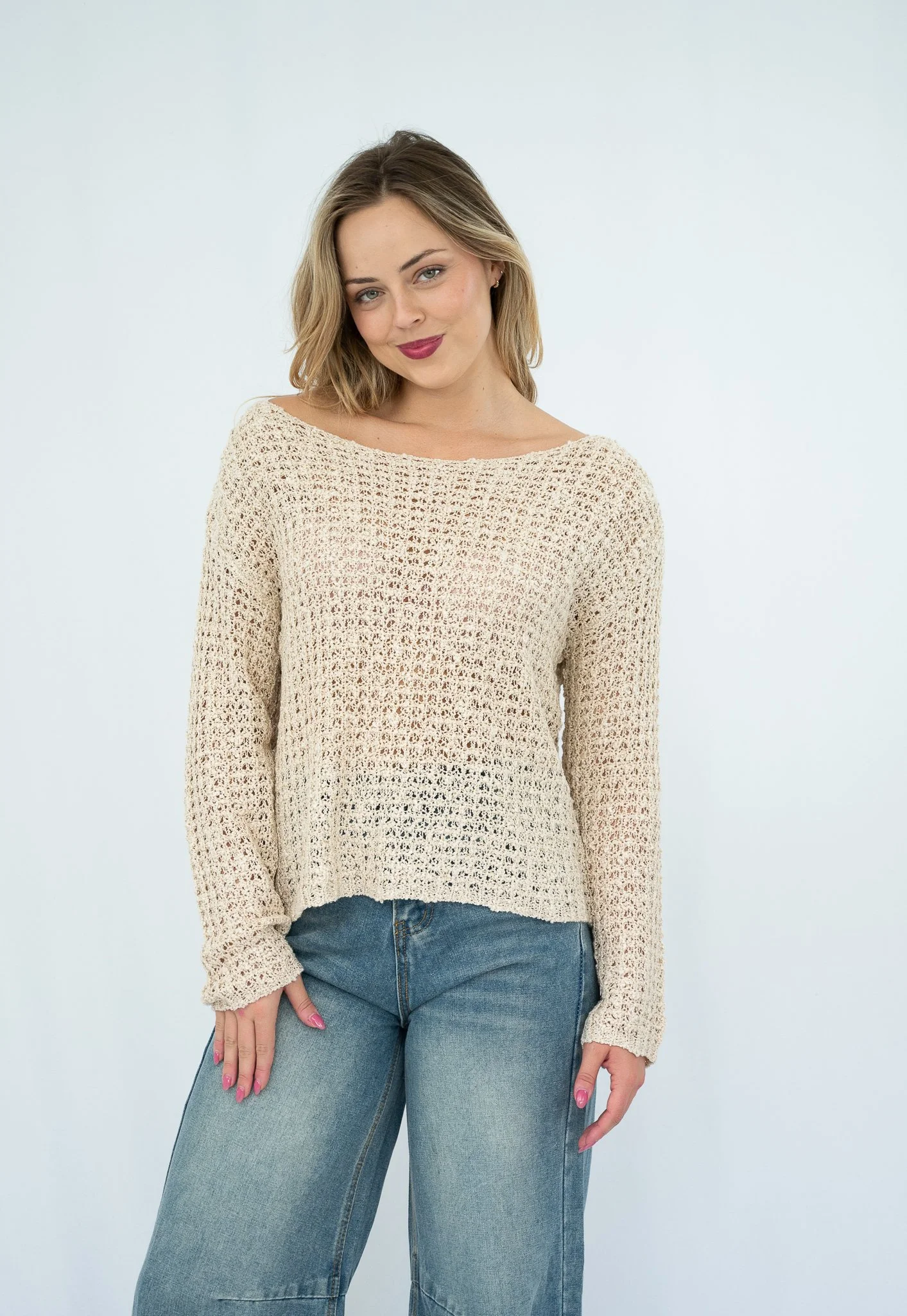 Code: K3510 | Beige & Camel & Pink | S/M & M/L | Cotton blend