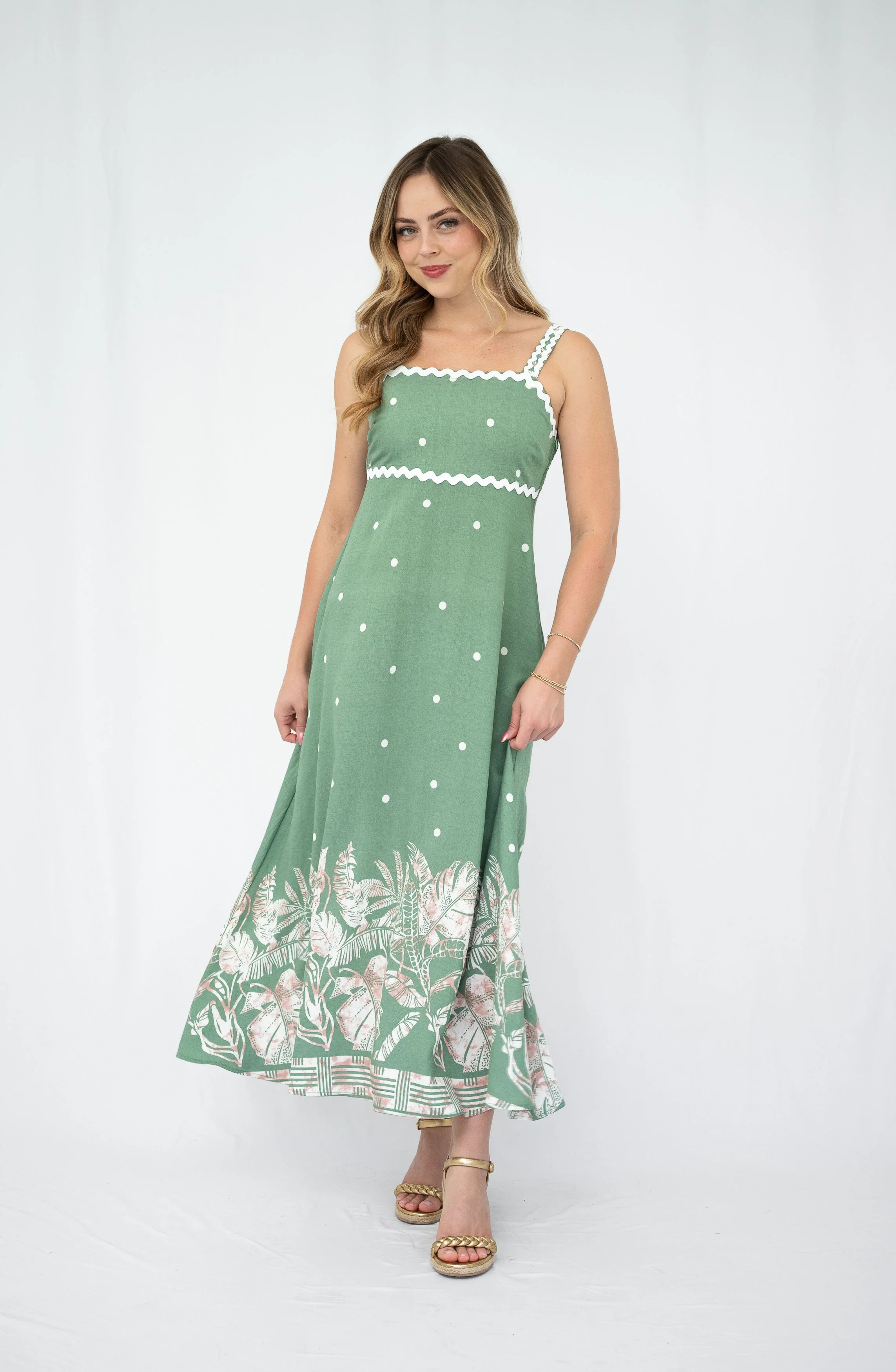 Code: D9119-1 | Navy & Sage | 8-18 | Viscose blend | COMING SOON