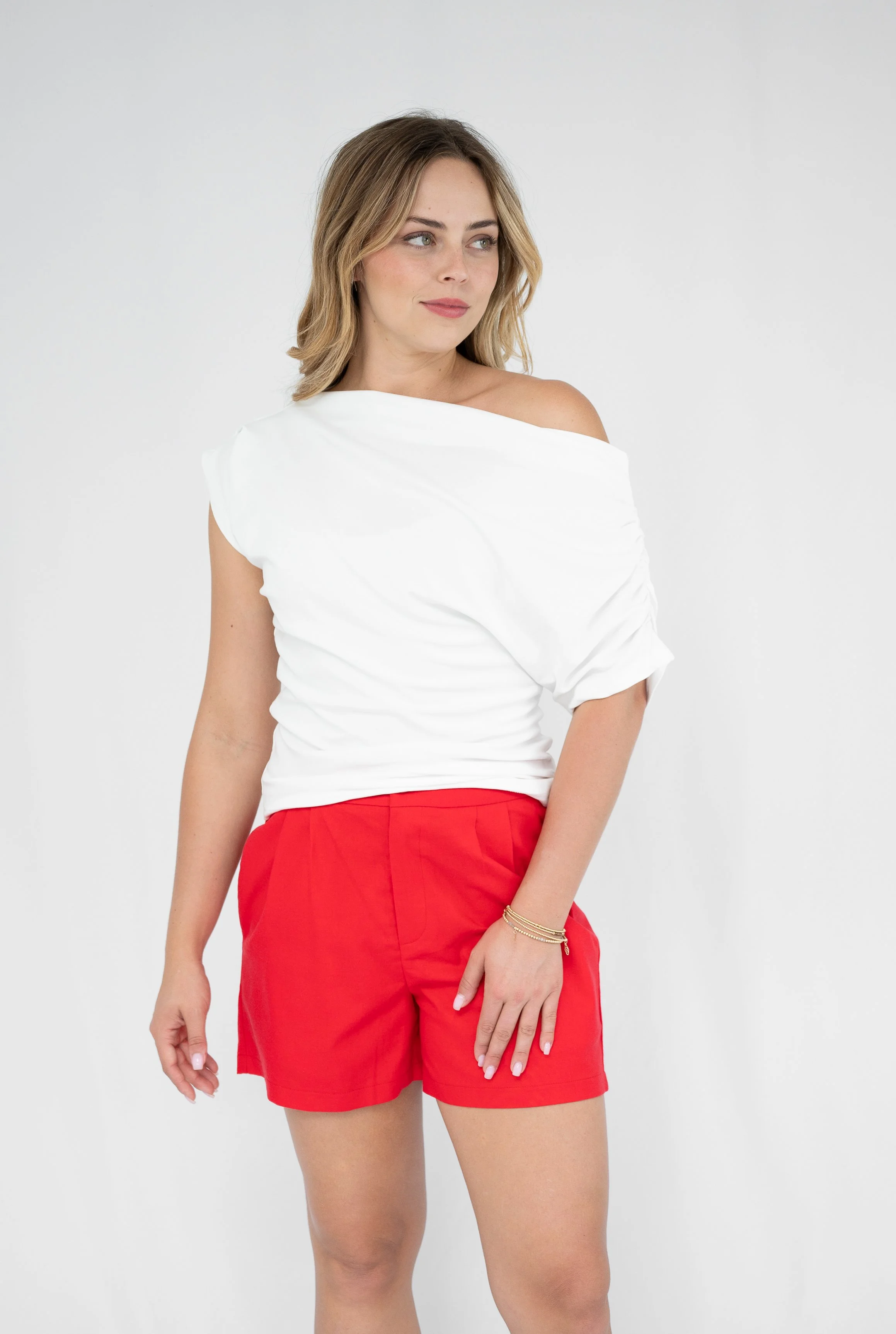 Code: T2016C | White & Baby Blue | 8-18 | Viscose/ Spandex | 