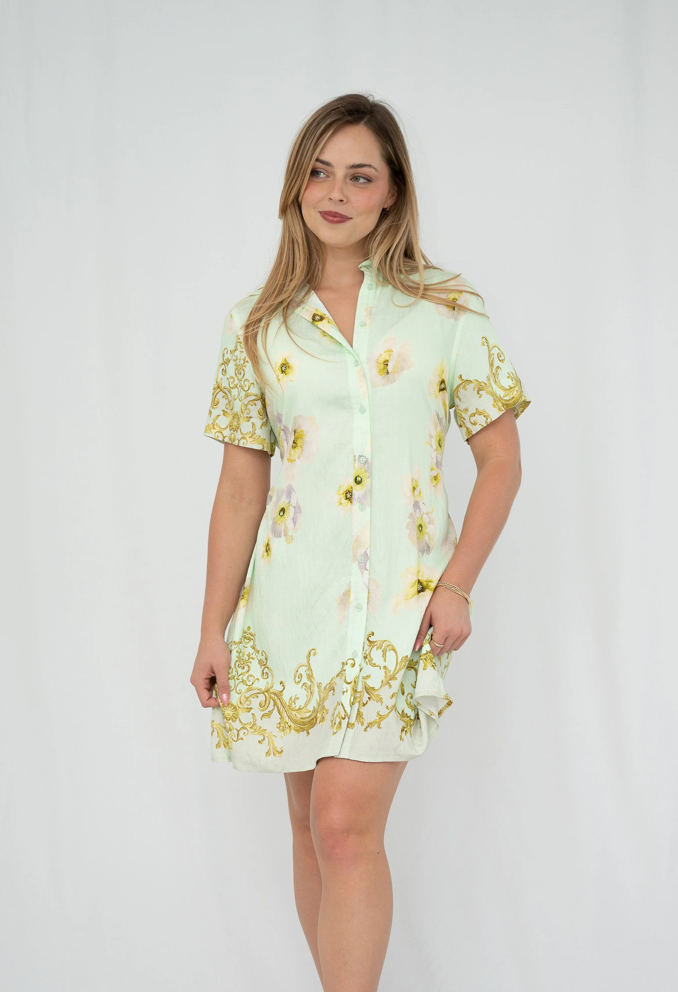 Code: T1963-3 | Mint & Pink | 8-18 | Viscose blend | COMING SOON