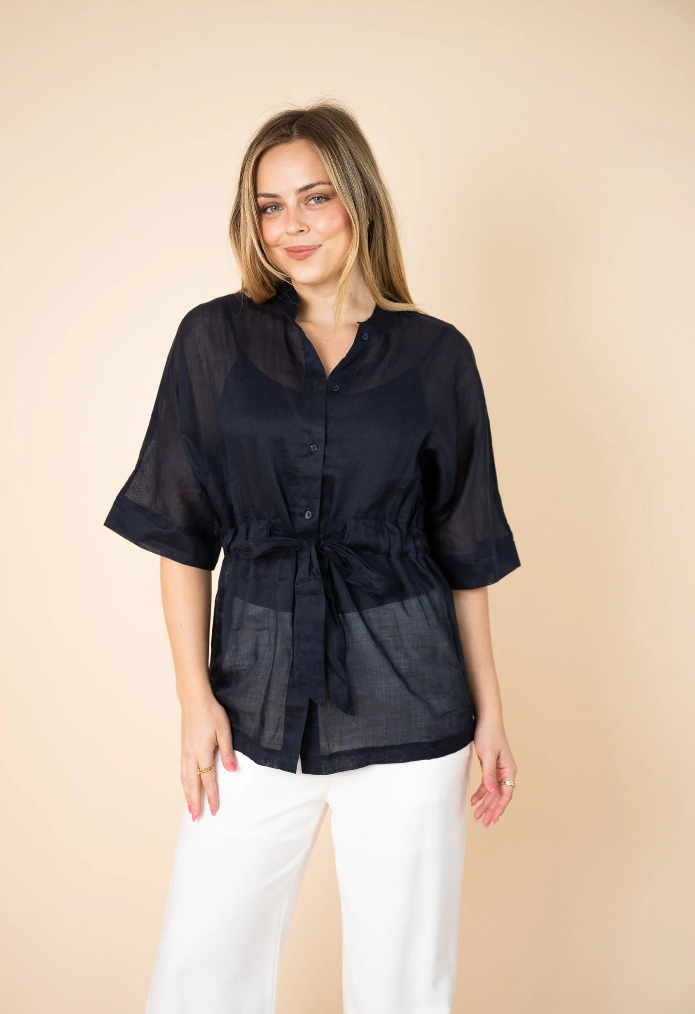 Code: T2128 | Navy | 8-18 | Linen | 