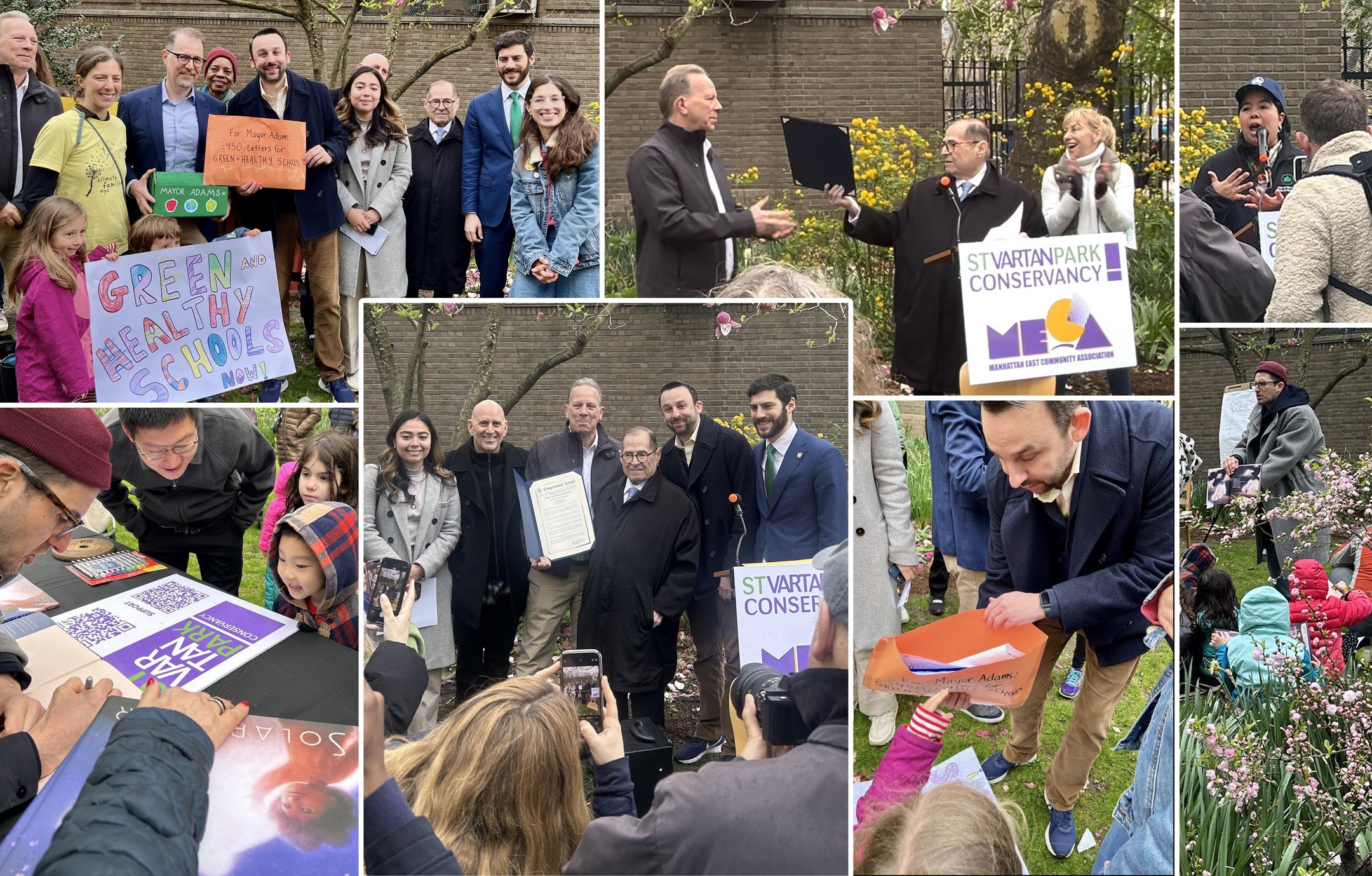 Today during the fourth annual St. Vartan Park Earth Celebration, several special guests stopped by the park garden stewarded by St Vartan Park Conservancy.

@repjerrynadler bestowed @stvartanpark president @okevinokeefe with a U.S. Congressional pro