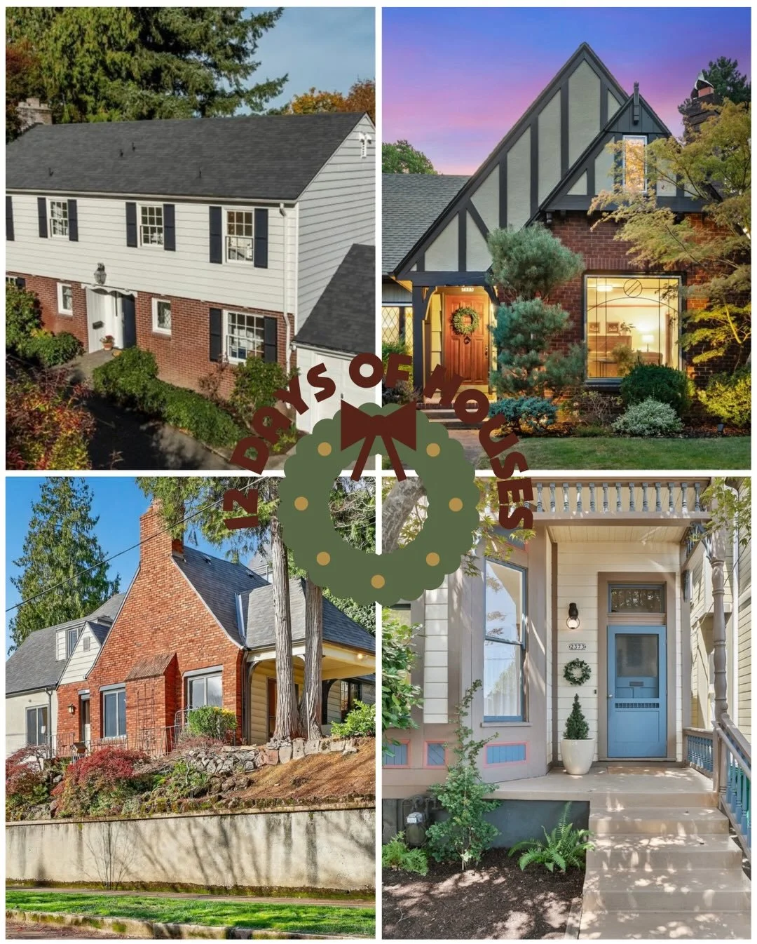 🎄12 DAYS OF HOUSES🎄
🎶On the 6th, 7th, 8th, and 9th day of houses my true love gave to me, a 1948 MCM/ Traditional, 1938 Tudor, 1928 English Cottage, and an 1888 Victorian renovated masterfully🎶
&bull;
This weekend slipped by quickly, but luckily 