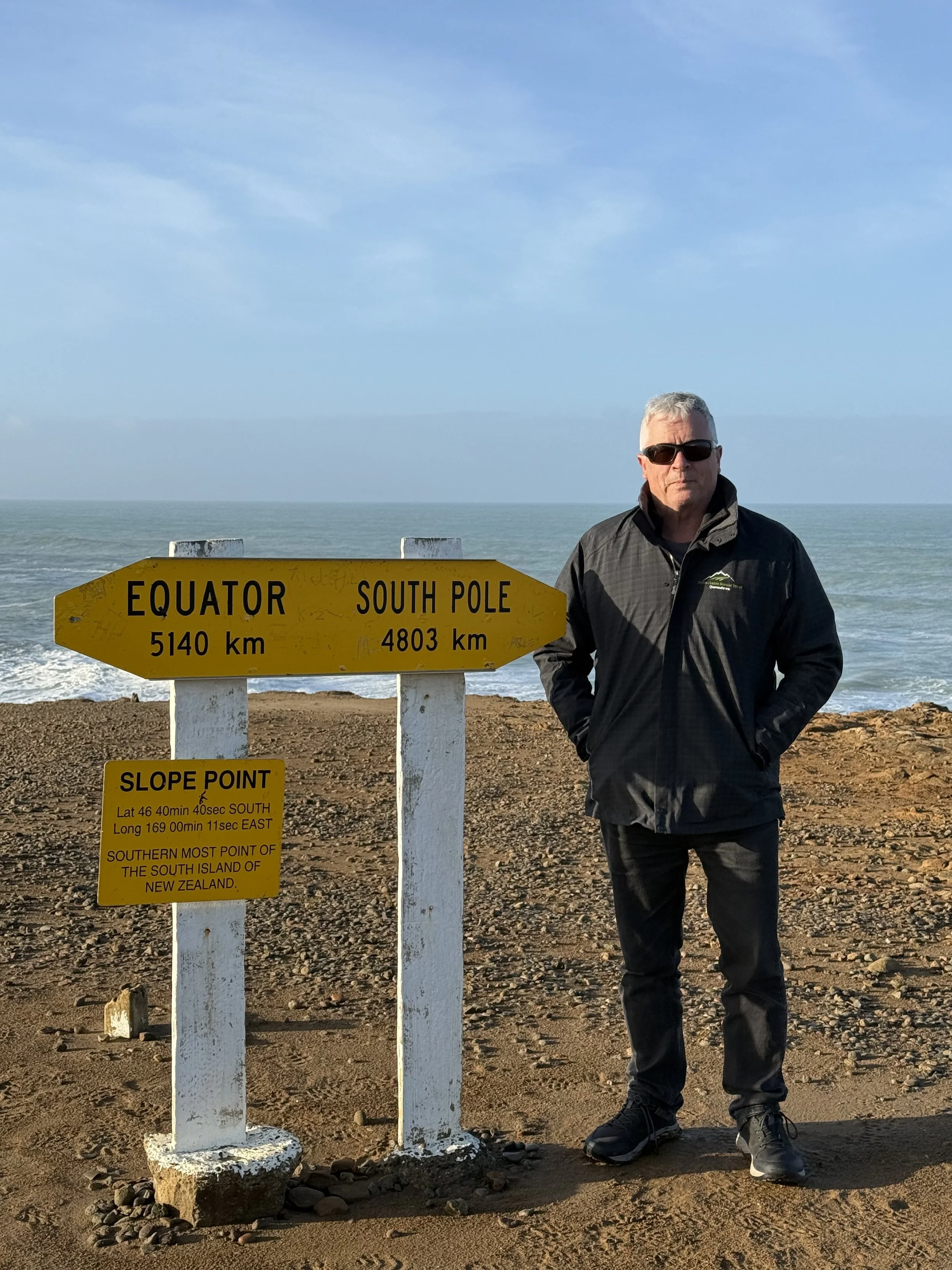 Slope Point the most Southern Point on New Zealand's South Island.