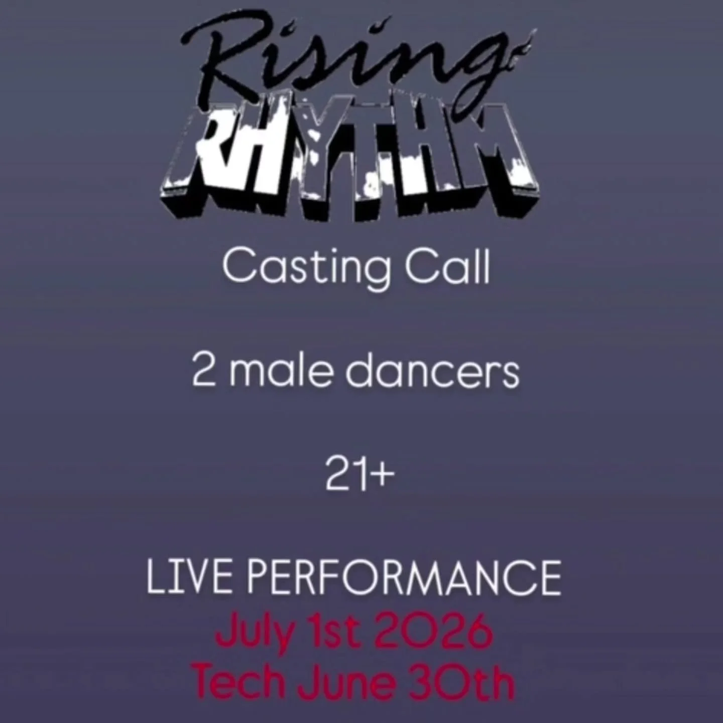DM ASAP TO BE CONSIDERED ✨️

Casting closes 7/20 12pm pst.