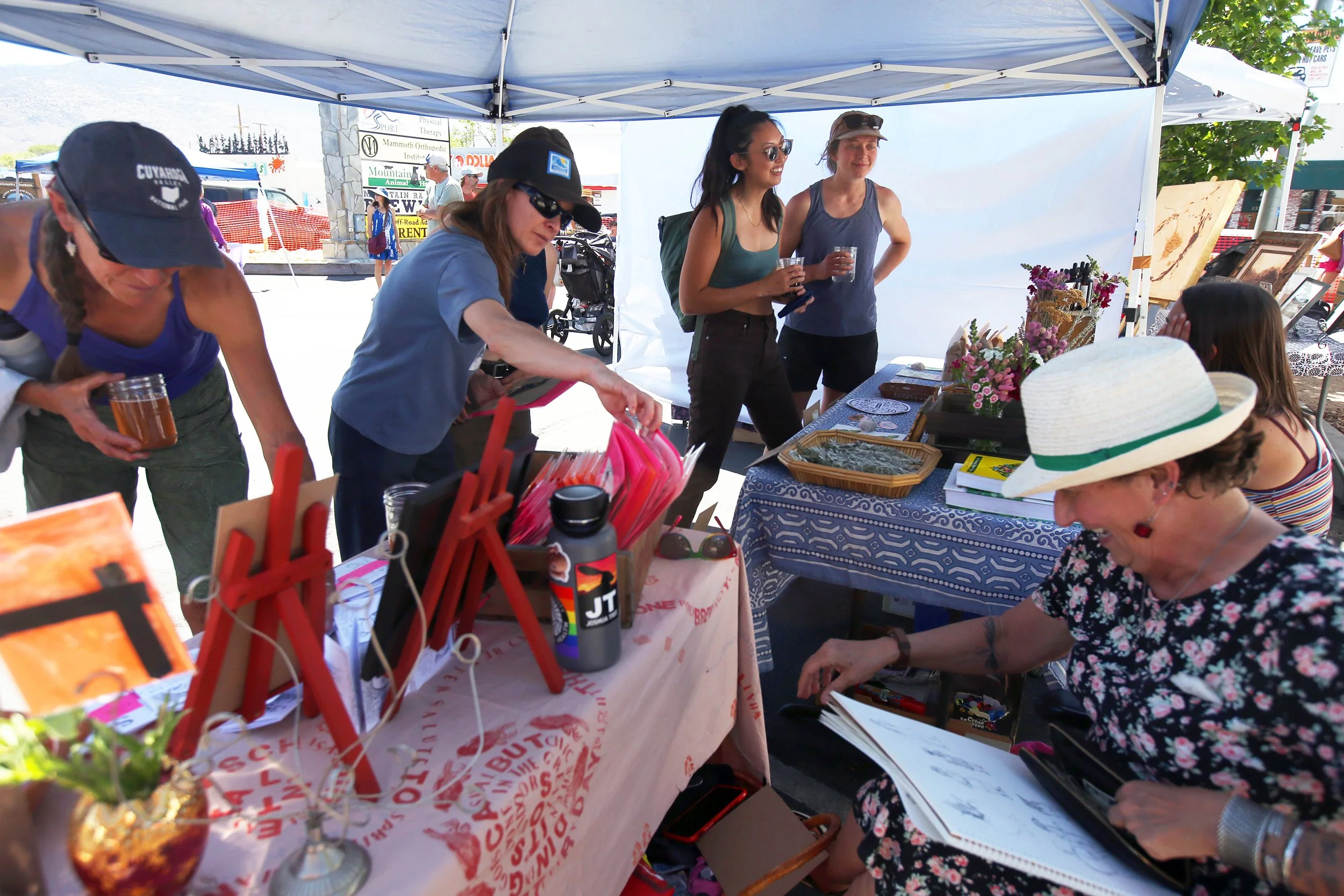 Lori Michelon's booth + Seismic Herbs at the Makers Market at Rambling Peaks Festival, Photo by Jenn Whitney