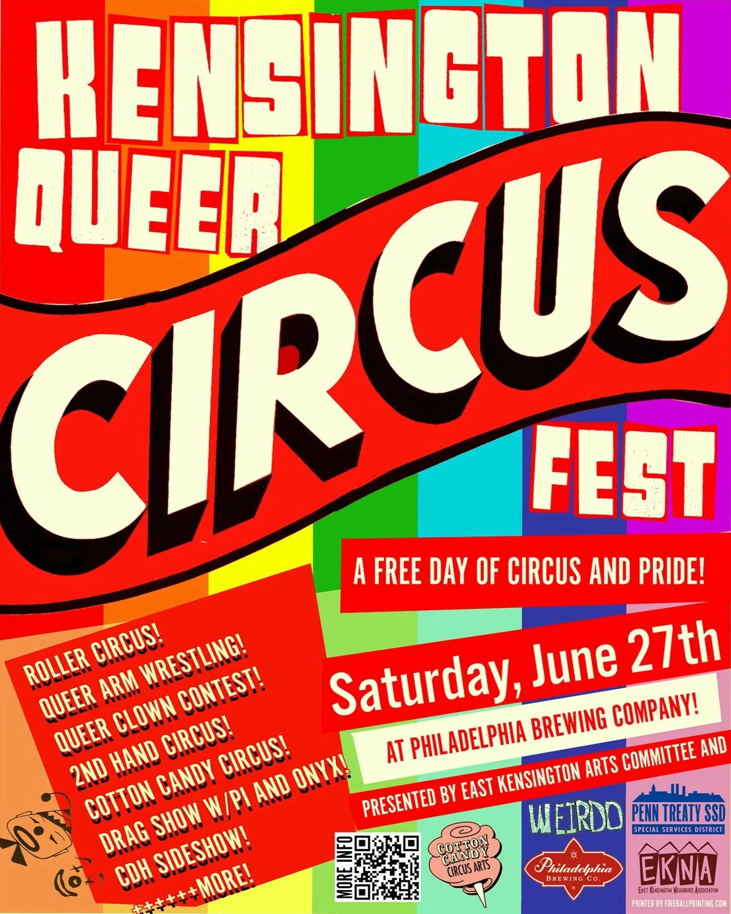 2026 Flyer for Kensington Queer Circus Fest
