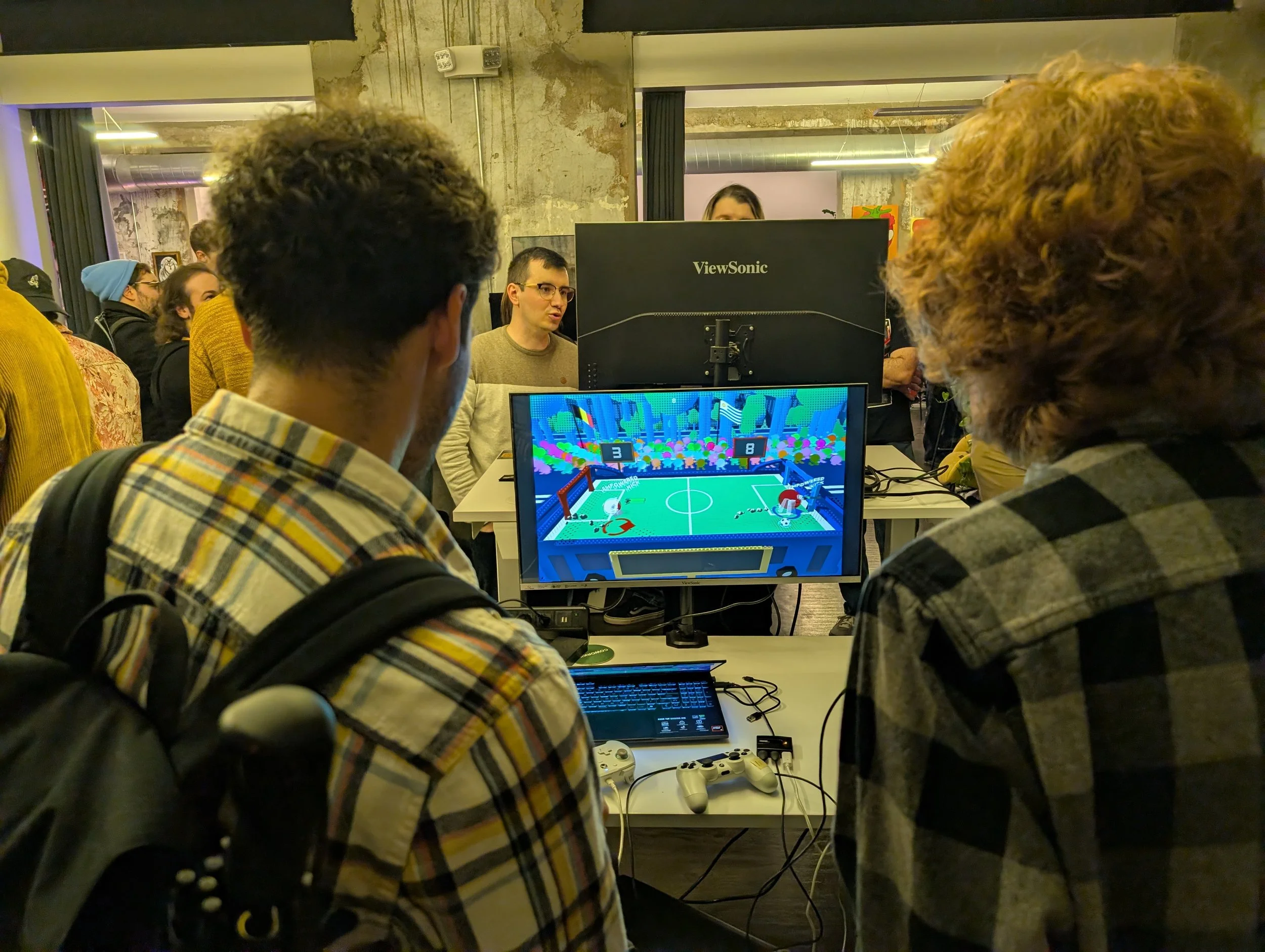 Testing Philly Ball while in development helped us evaluate how the game would feel in a real public-facing format. Seeing players interact with the game showed how our local multiplayer design could translate from development builds into an approach